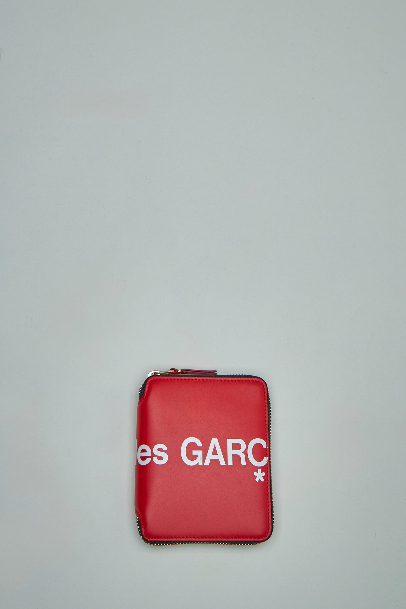 Brand New With Box CDG deals COMME DES GARCONS SA3100HL Huge Logo Wallet Red Zipper