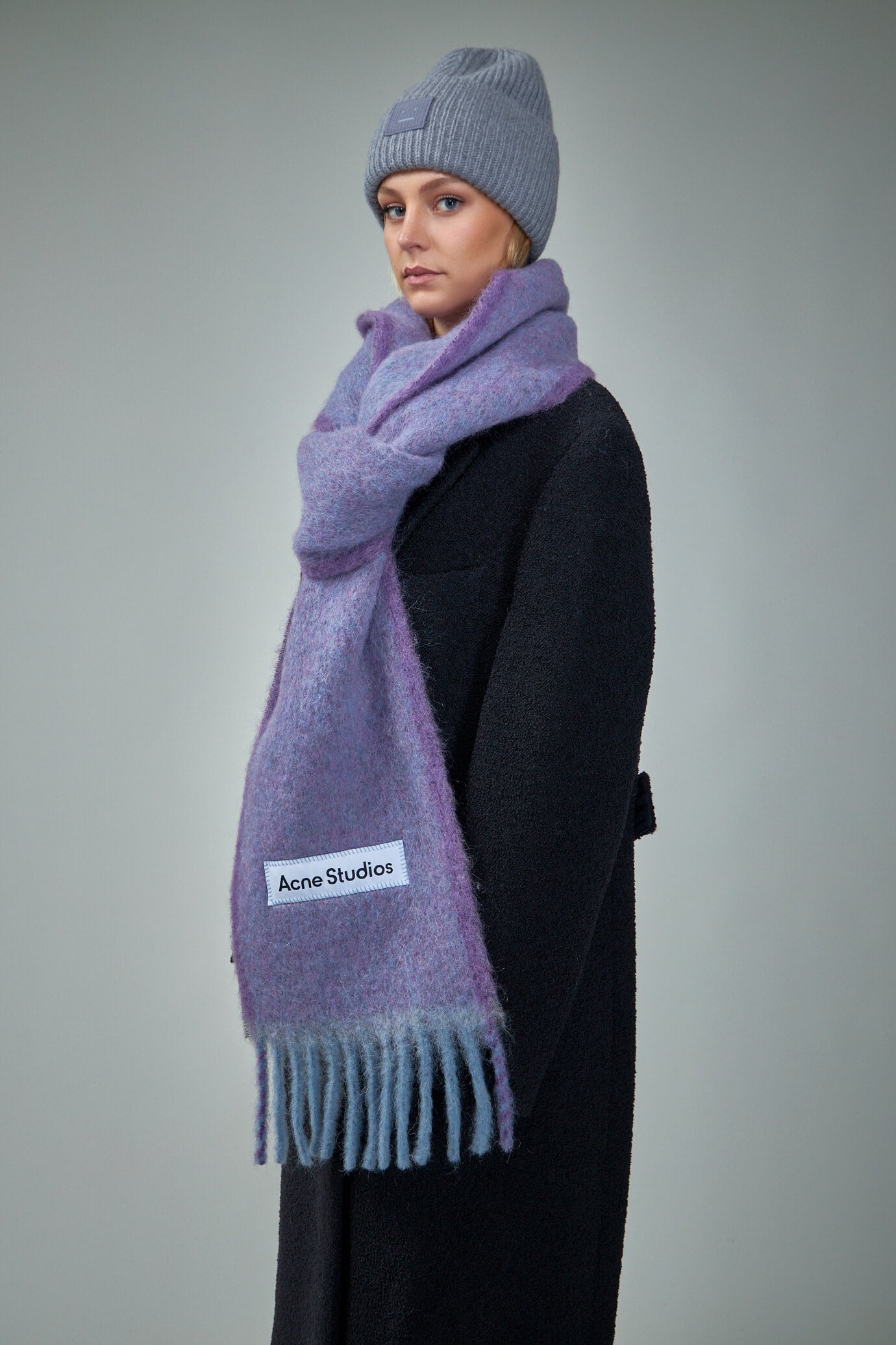 Mohair Wool Fringe Scarf
