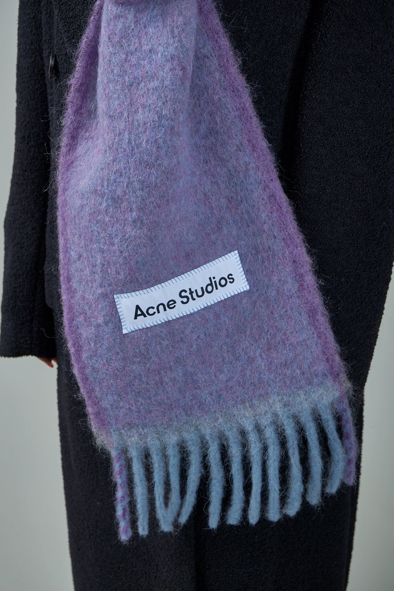 Mohair Wool Fringe Scarf