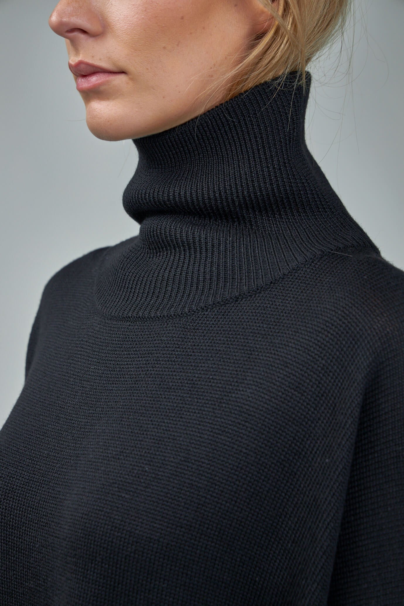 Merino High Neck Mini Dress
