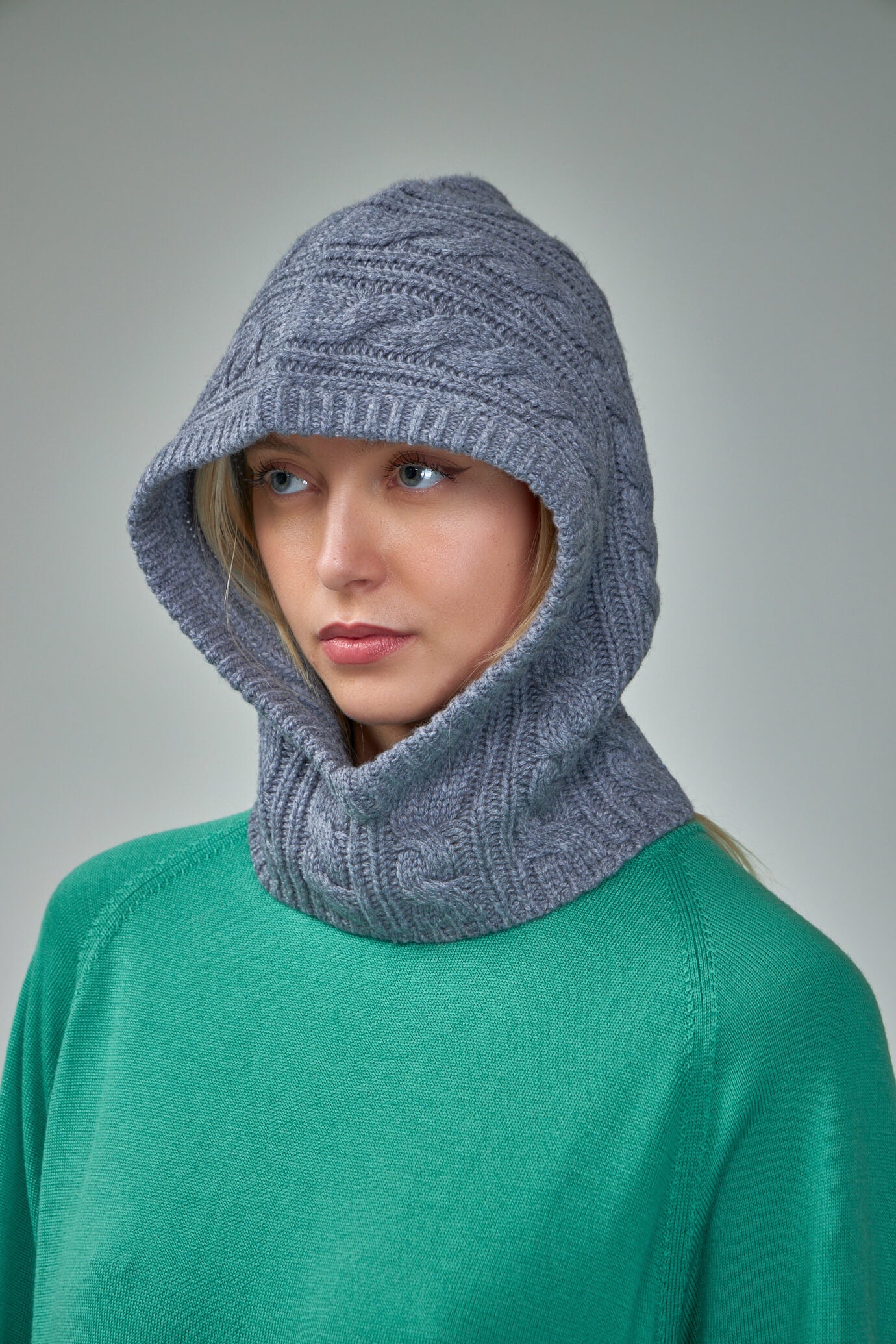Cashmere Wool Blend Balaclava Cap