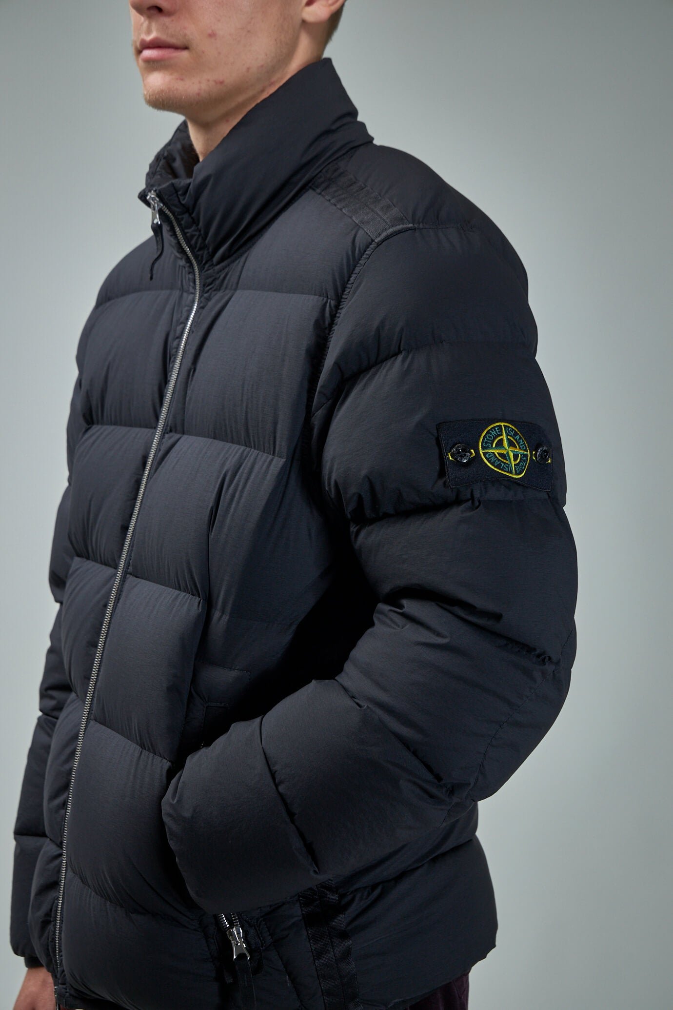 Logo-Appliquéd Quilted Padded Shell Down Jacket