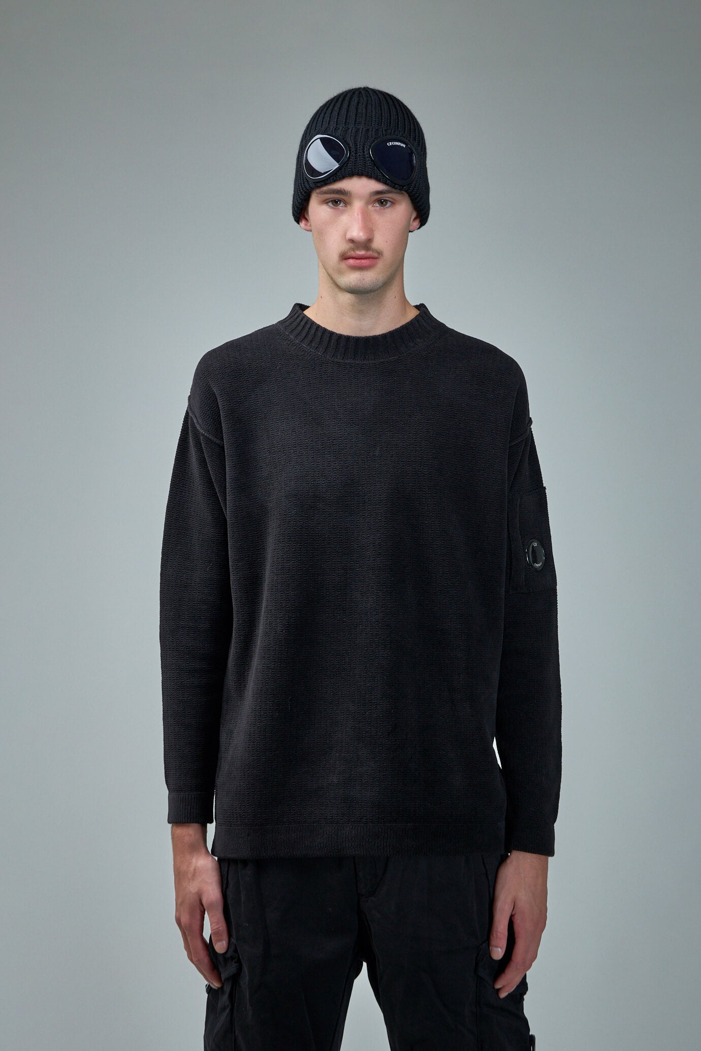 Chenille Cotton High Neck Knit