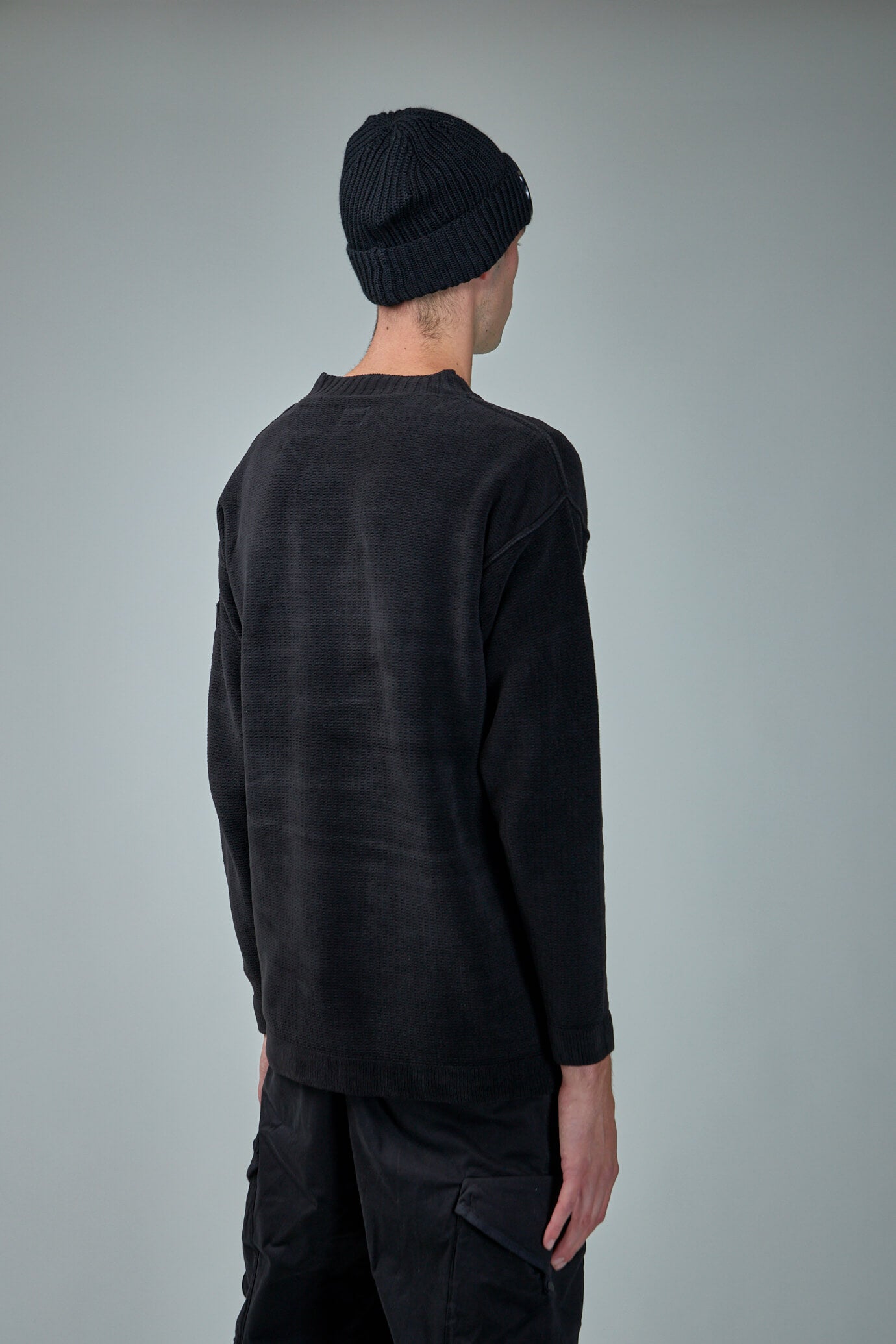 Chenille Cotton High Neck Knit