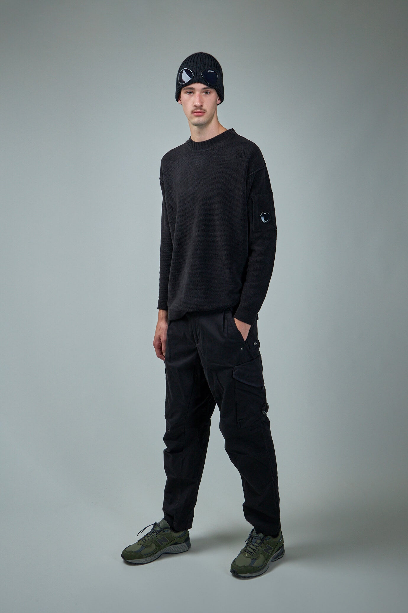 Chenille Cotton High Neck Knit