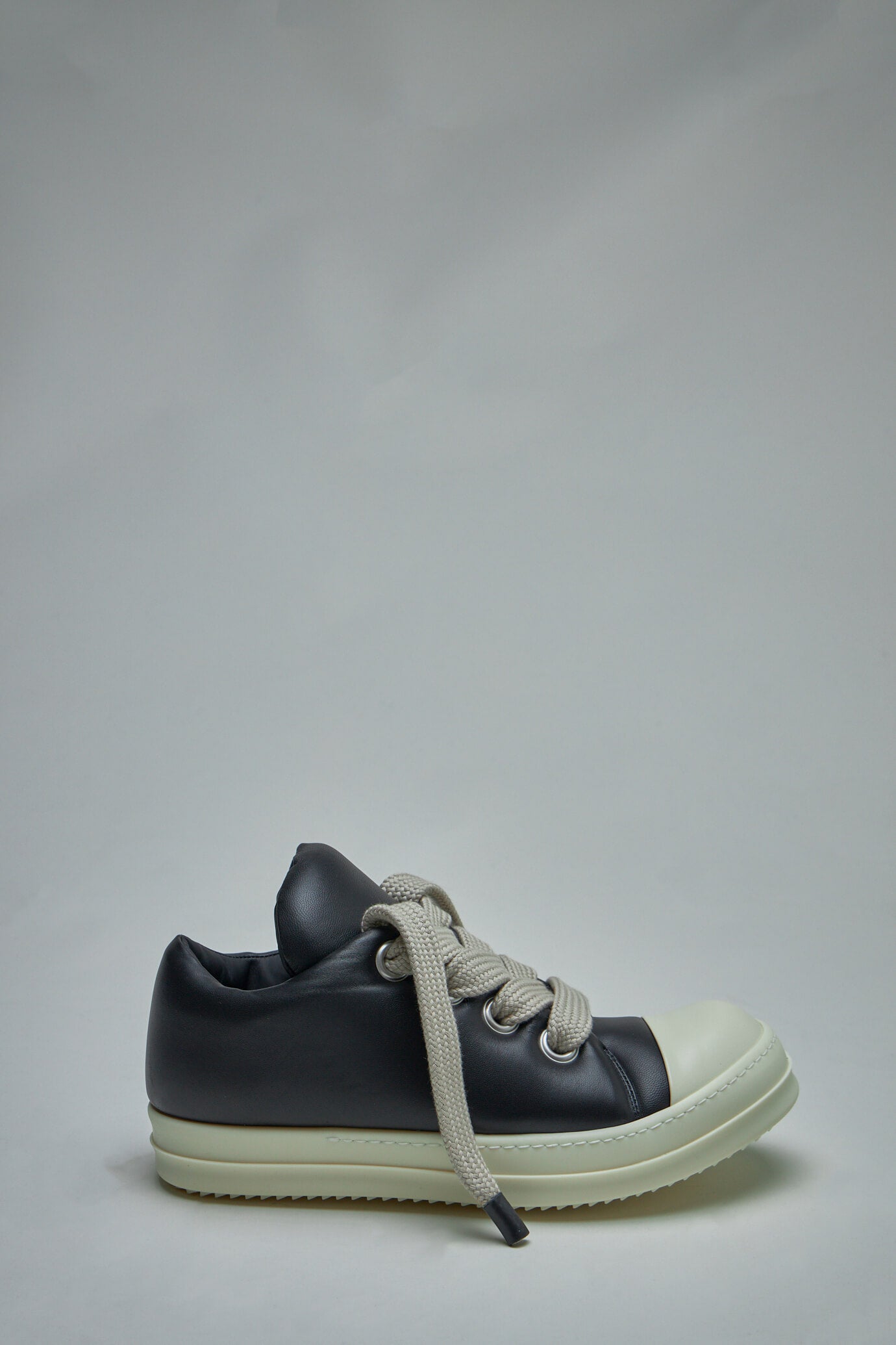 Rick Owens Women's Jumbo Lace Padded Sneakers in Black Rick Owens