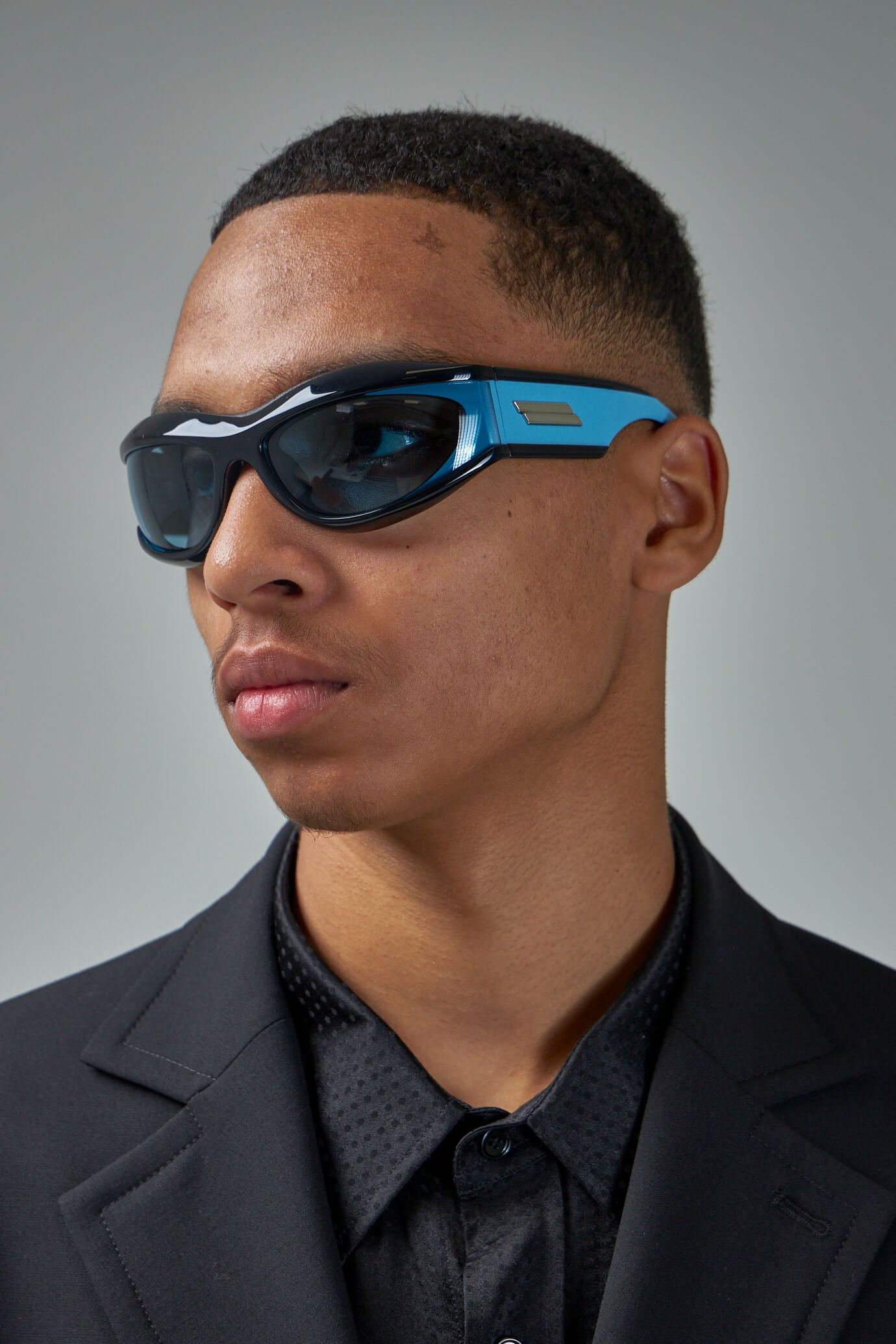 Cangi Wraparound Injected Acetate Sunglasses