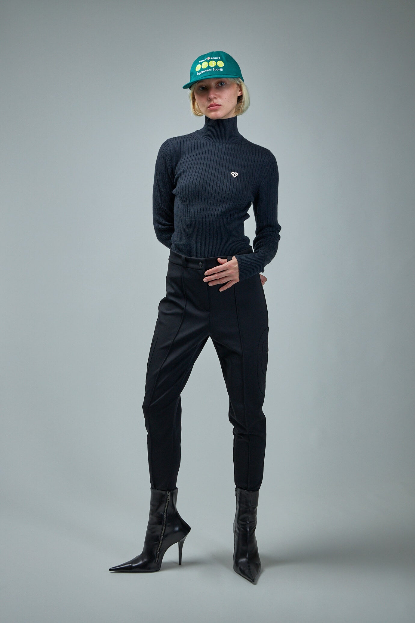 Rib High Neck