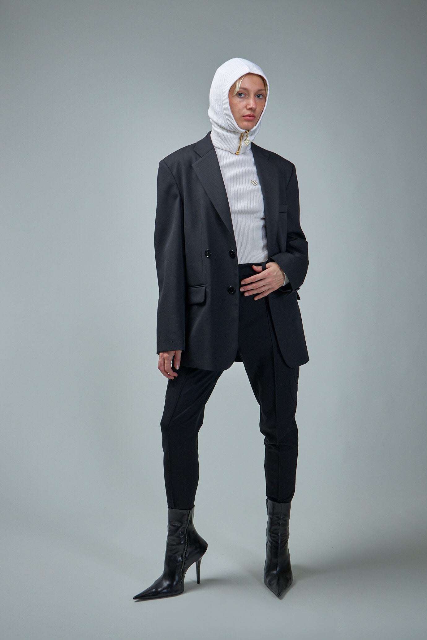 Rib High Neck