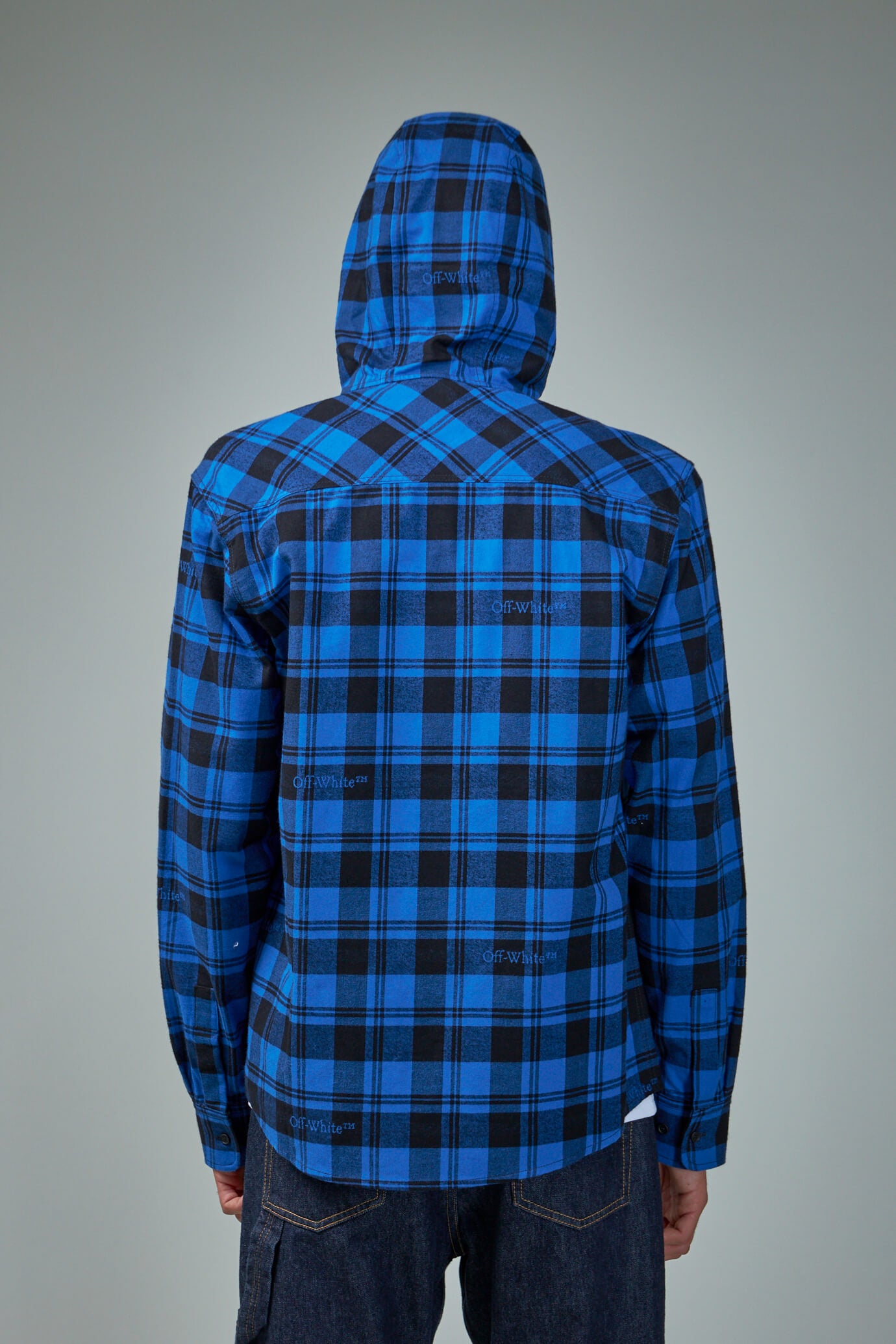 Check Flann Hooded Shirt