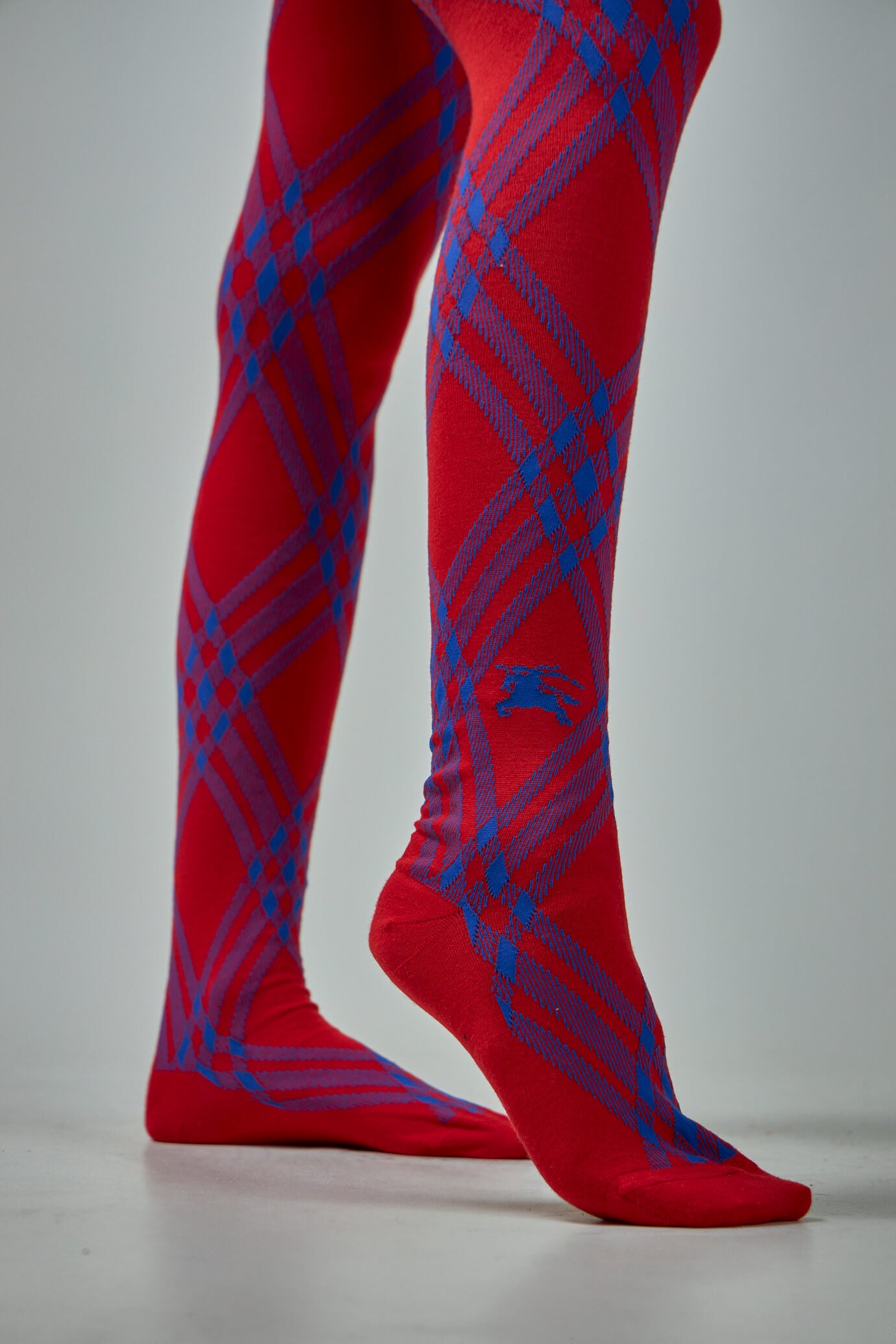 Check Wool Blend Tights