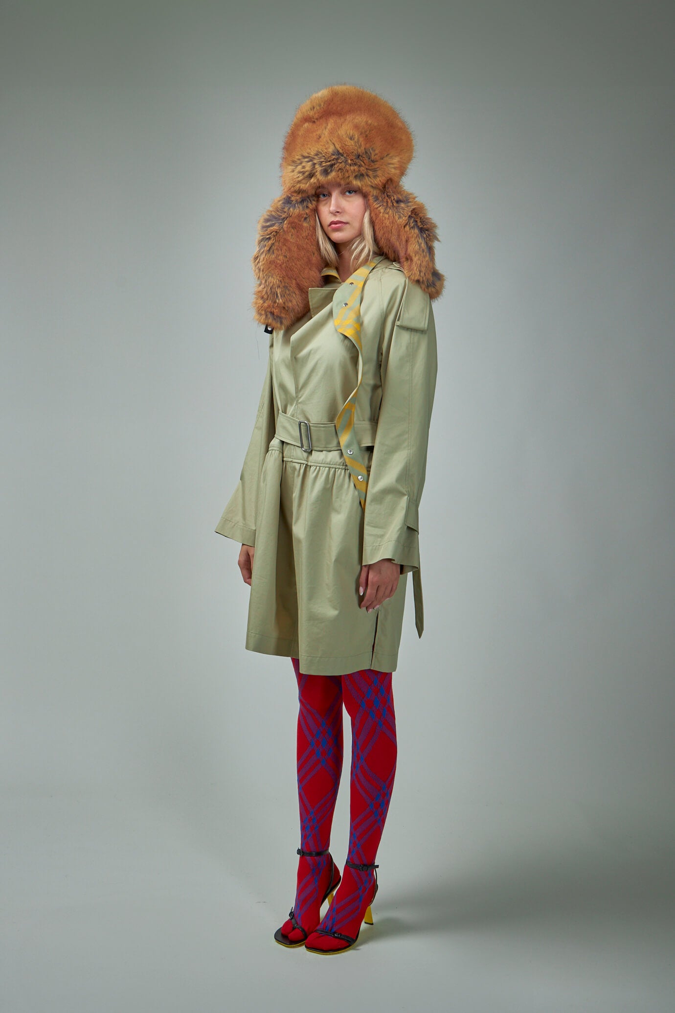 Cotton Trench Dress