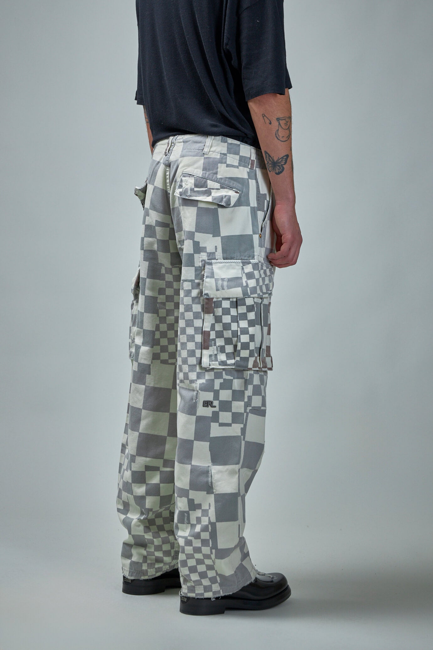 Checkered Printed Cargo Pants