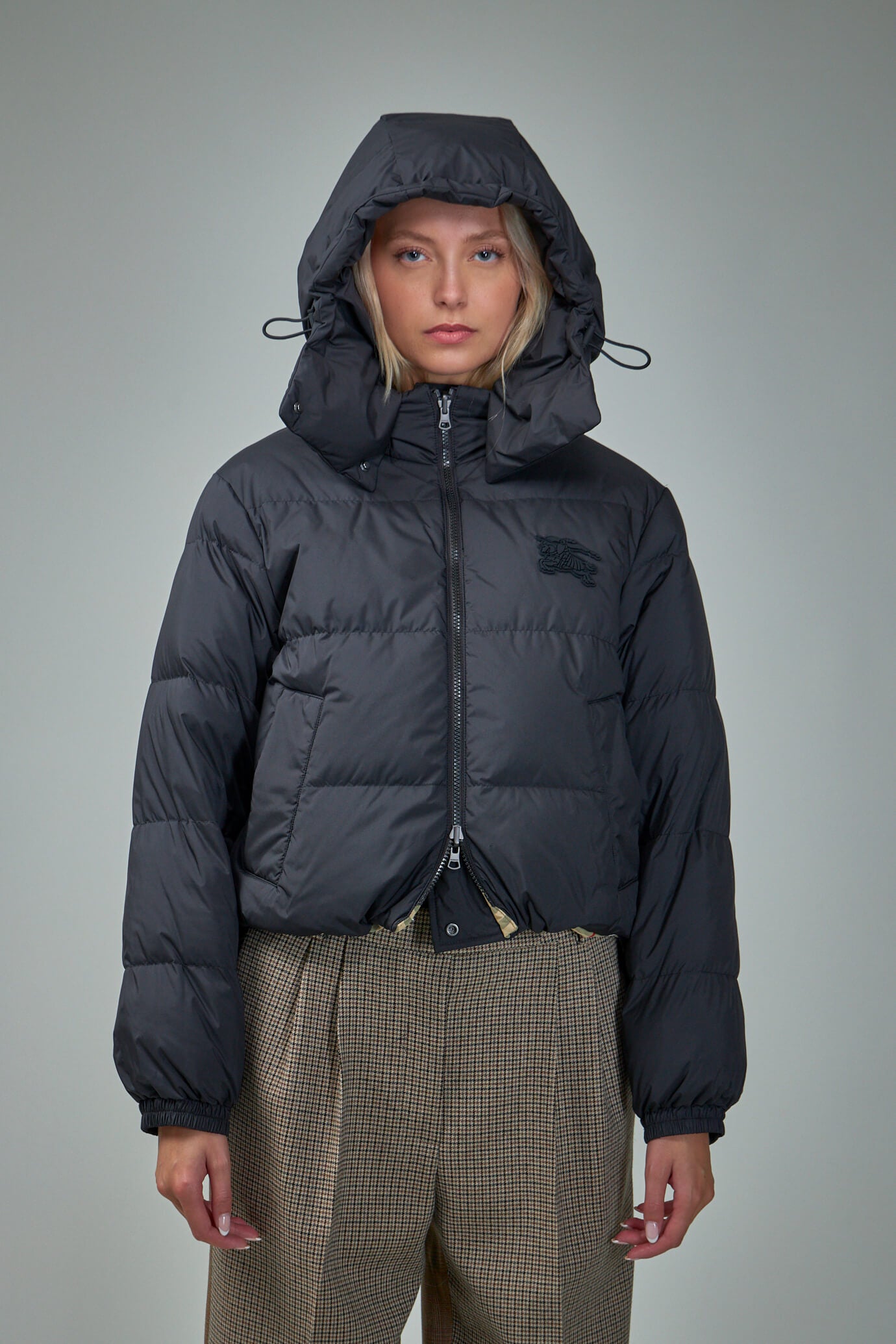 Cropped Reversible Puffer Jacket