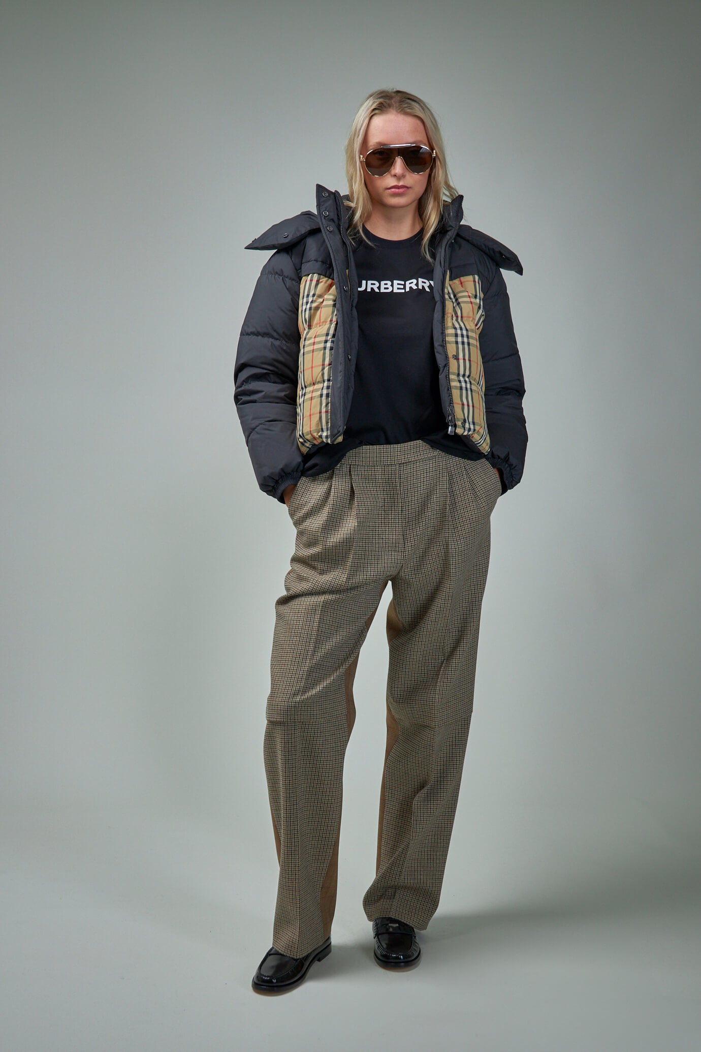 Cropped Reversible Puffer Jacket