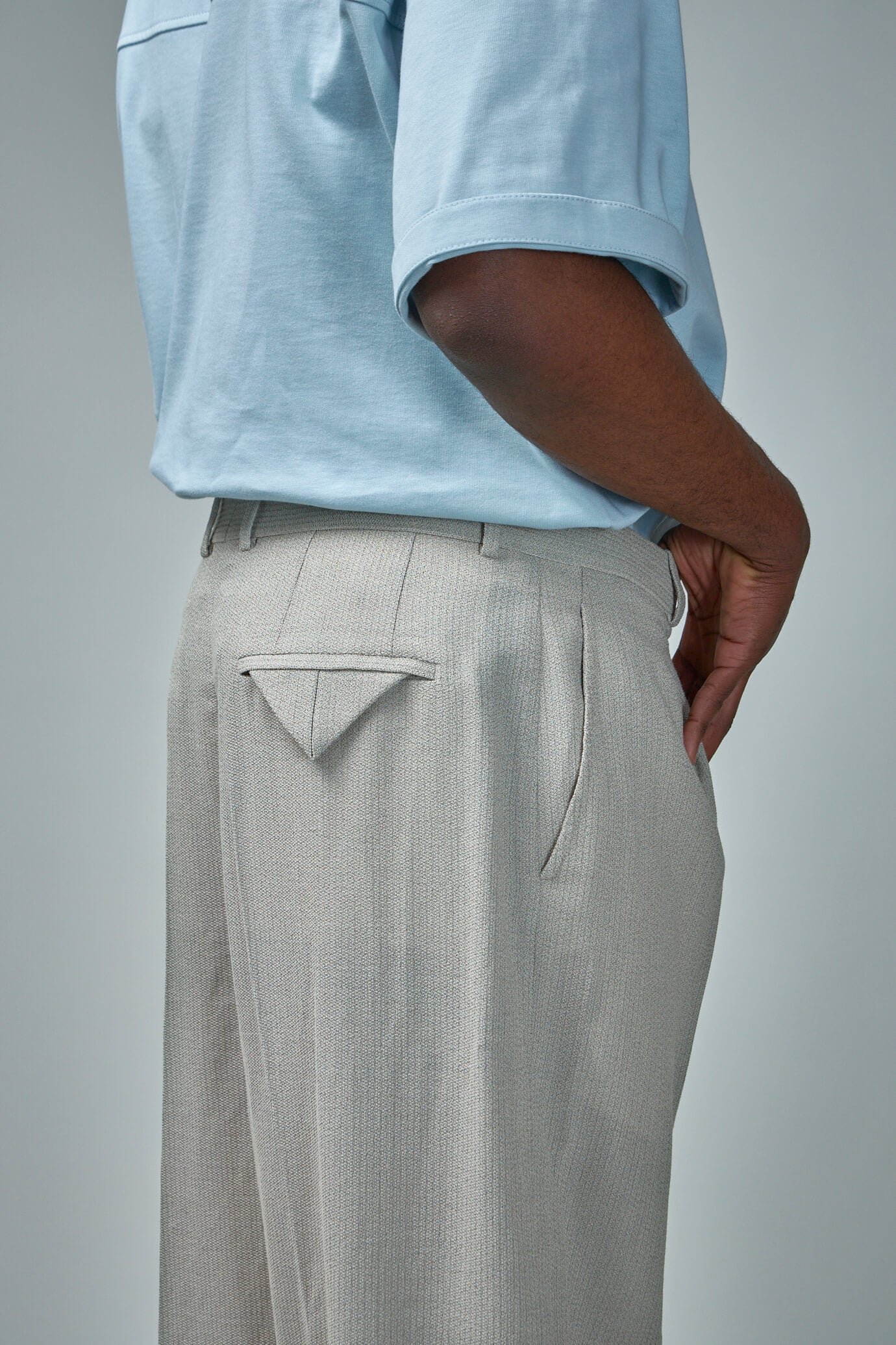 Wool Silk Mouline Trousers