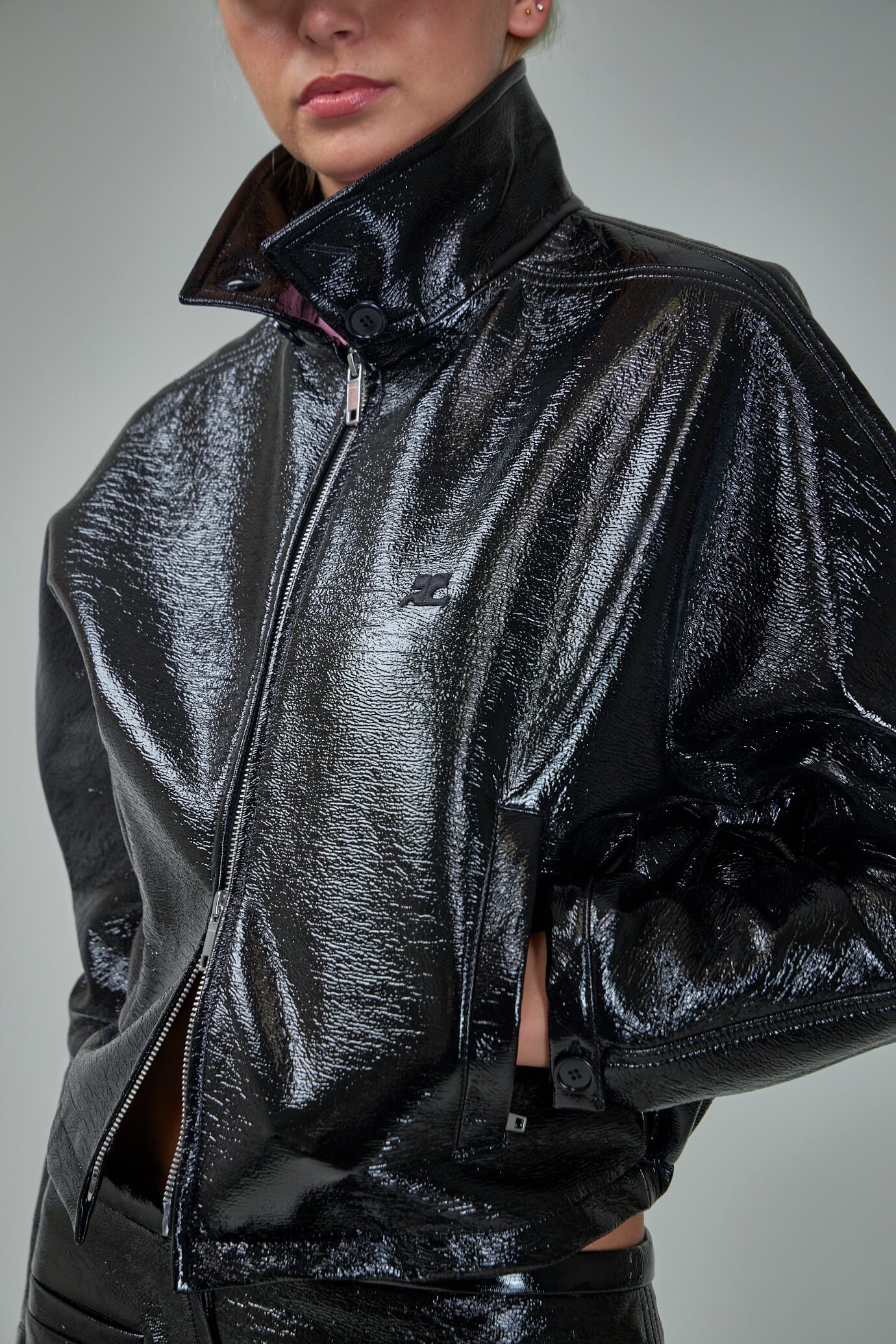 Vinyl Zipped Bomber