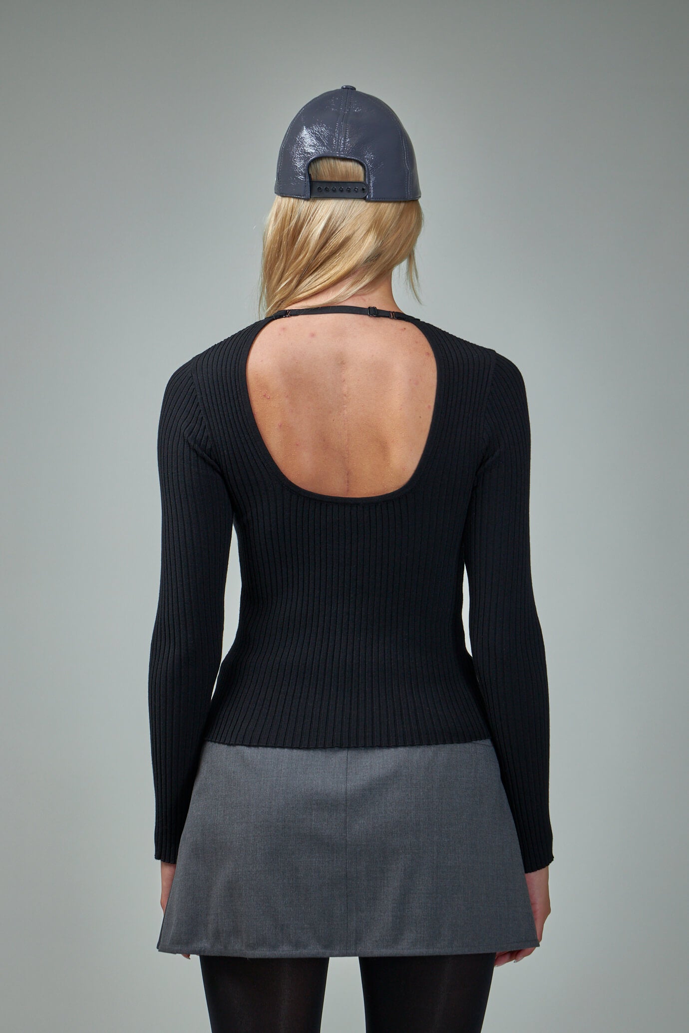 Elastic Wrists Rib Knit Sweater