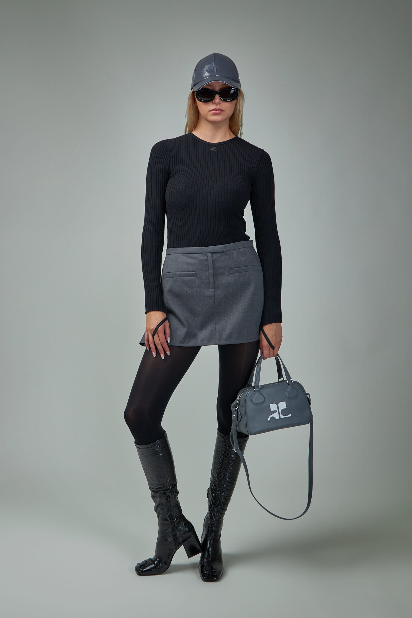 Elastic Wrists Rib Knit Sweater