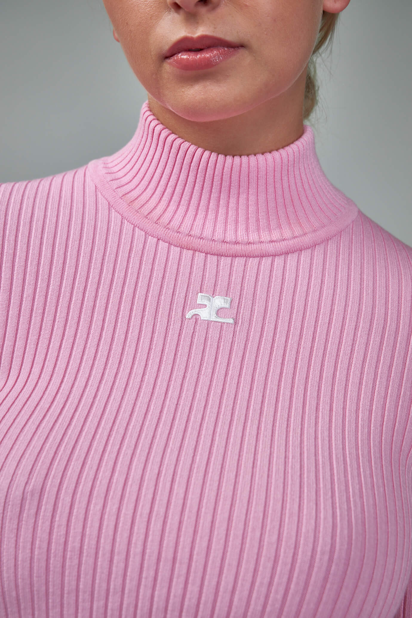 Mockneck Rib Knit Sweater