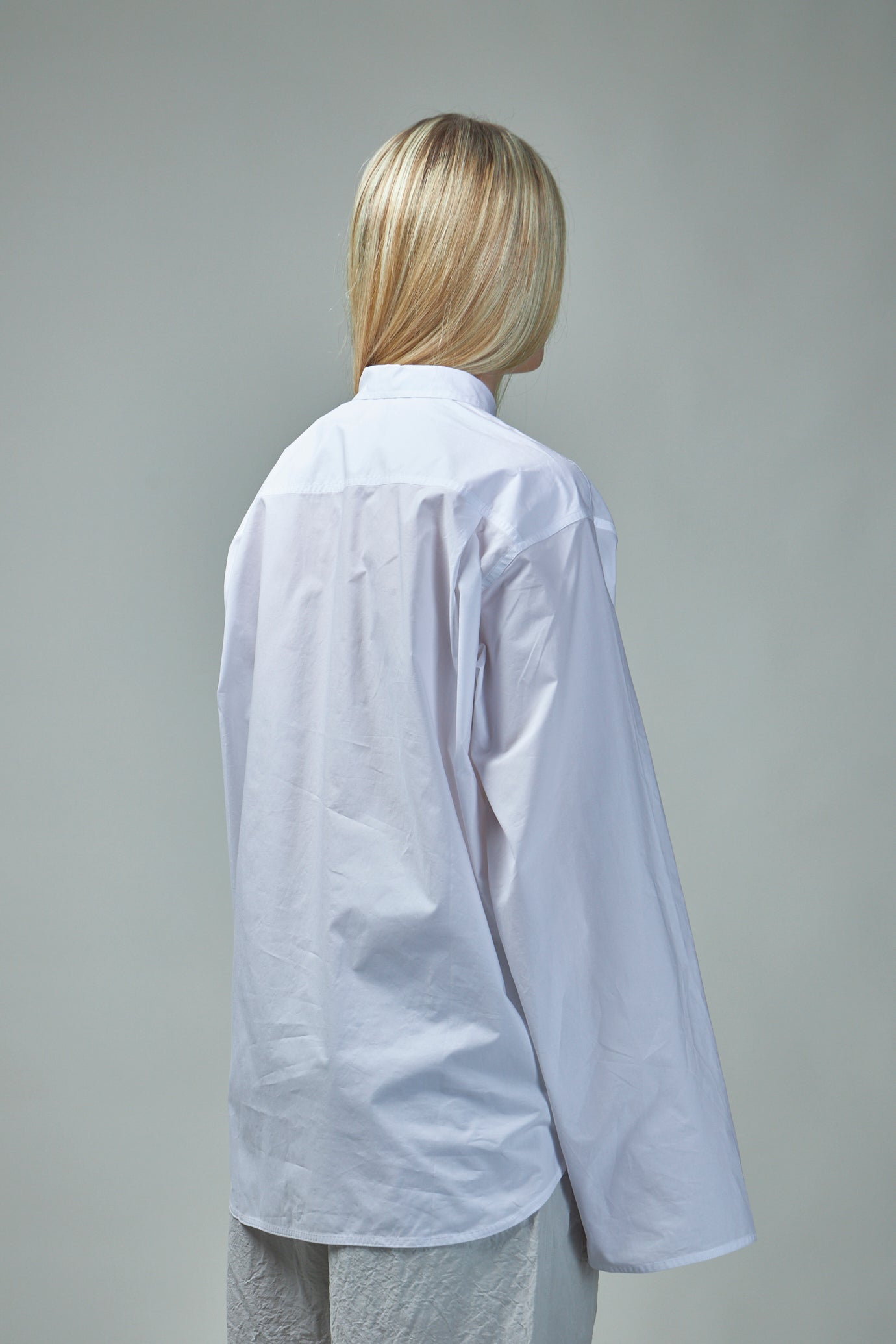 Long Sleeve Shirt 2 Slit Opening Side Pockets Woven