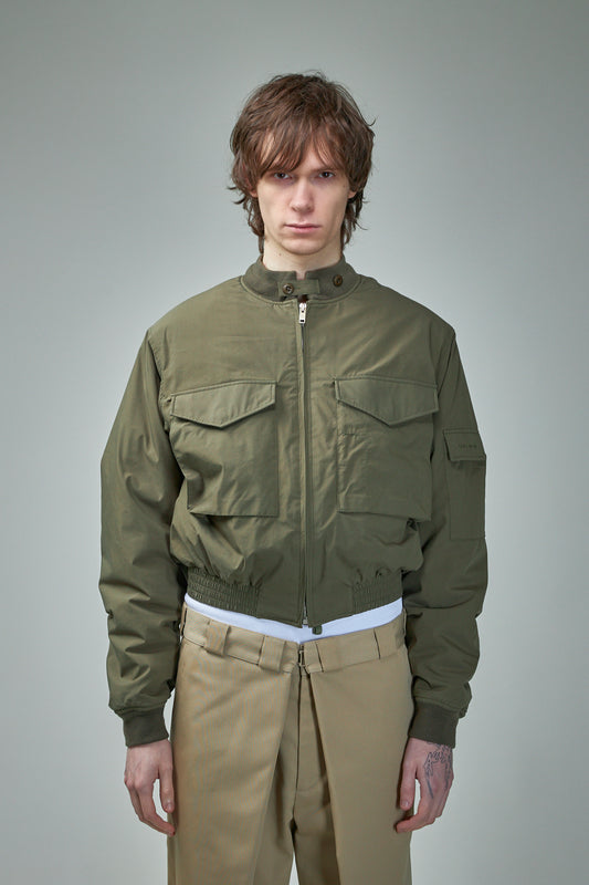 Cropped Military Bomber