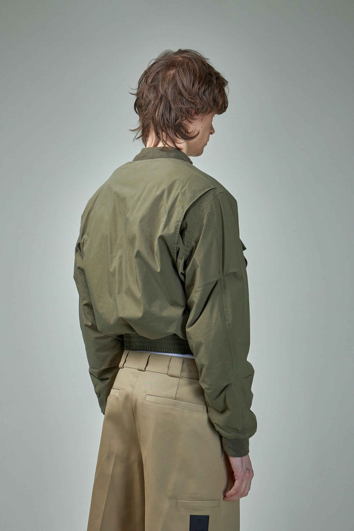 Cropped Military Bomber