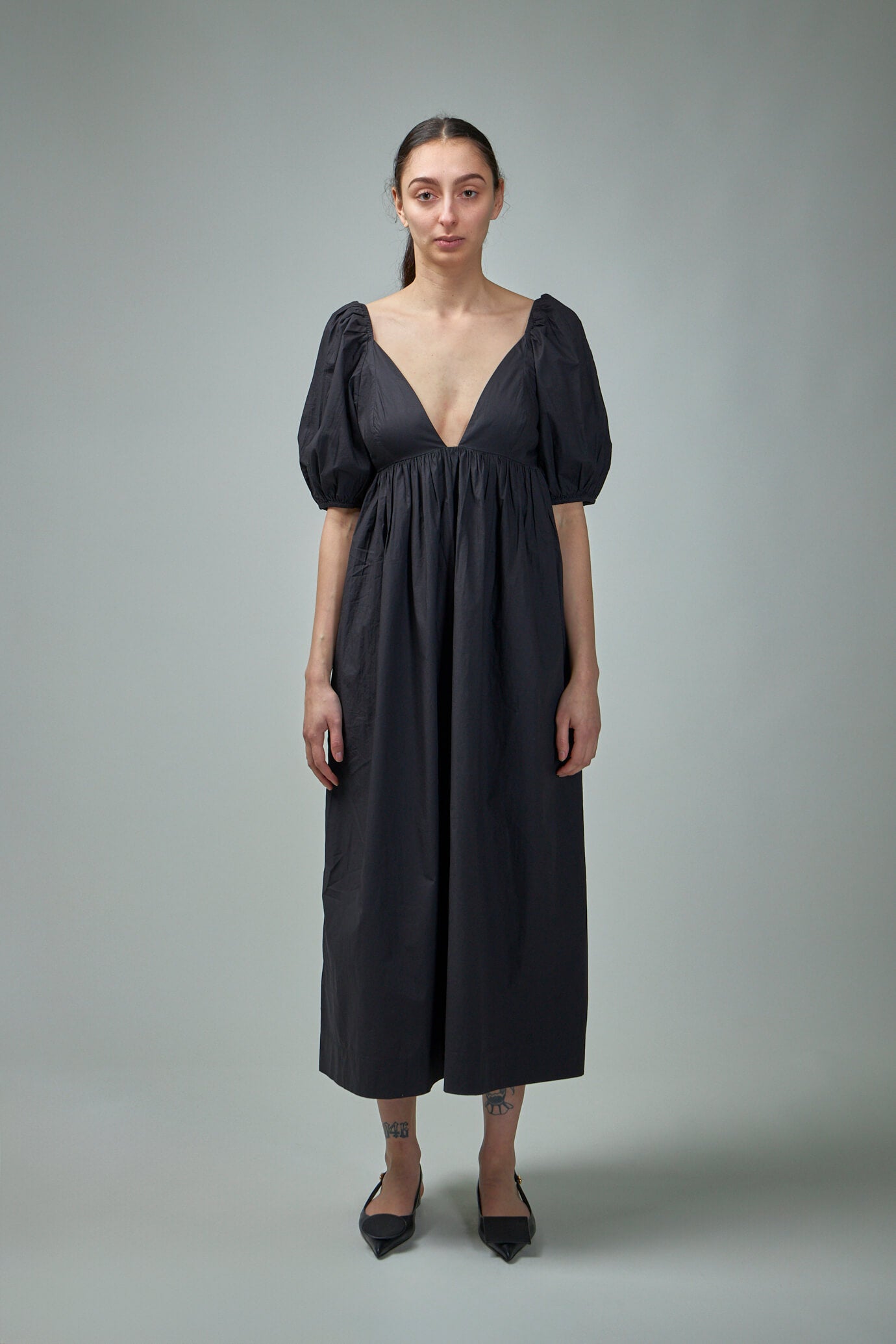 Cotton Poplin Long Dress