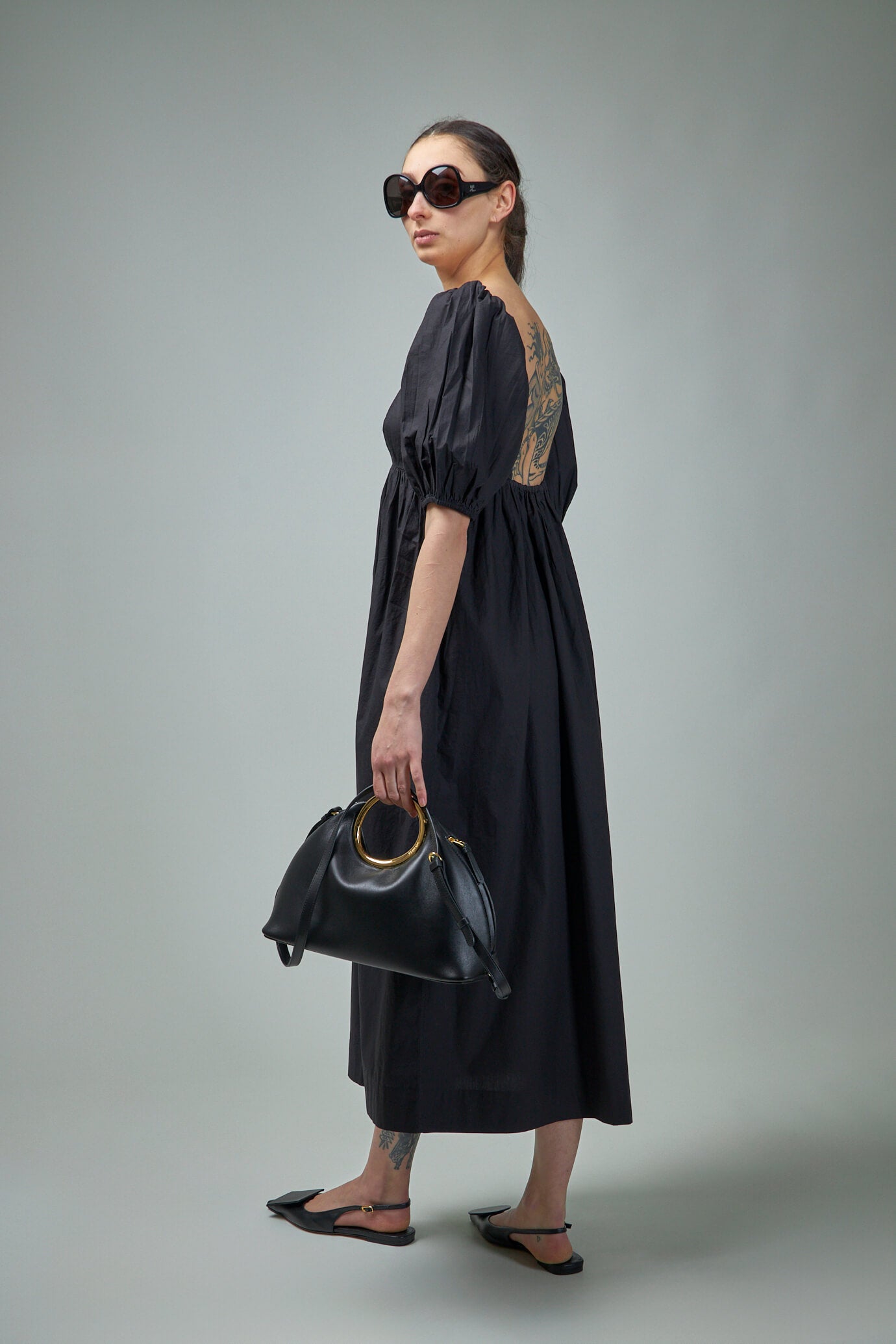 Cotton Poplin Long Dress
