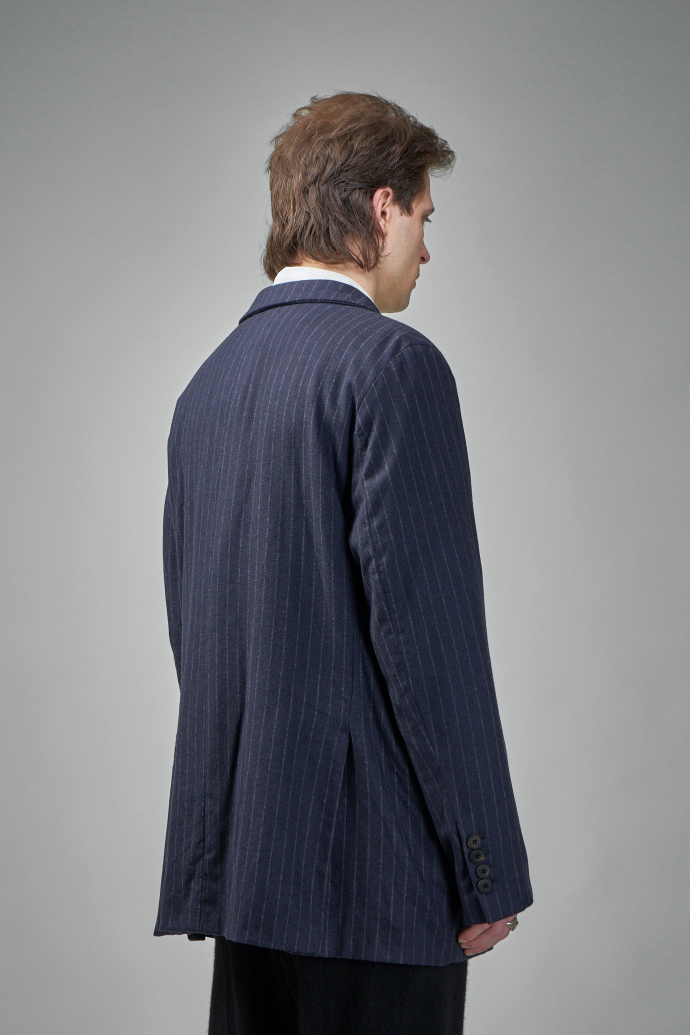EV8J10 Handmade Elongated Double-Breasted, 6 Buttons, Double Vent Tailored Jacket