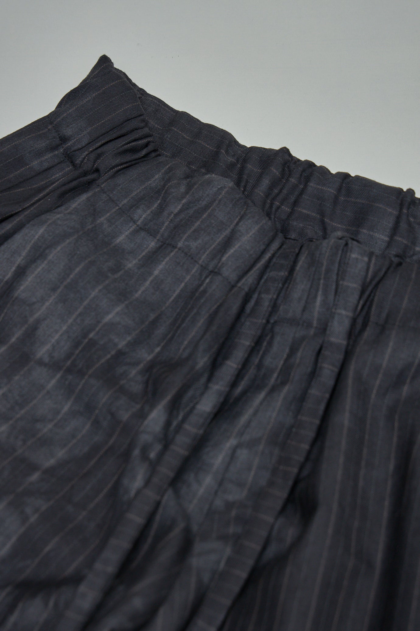 EV8P13 Handmade Relaxed-fit Straight Leg Tailored Elastic Waist Drawstring Trouser