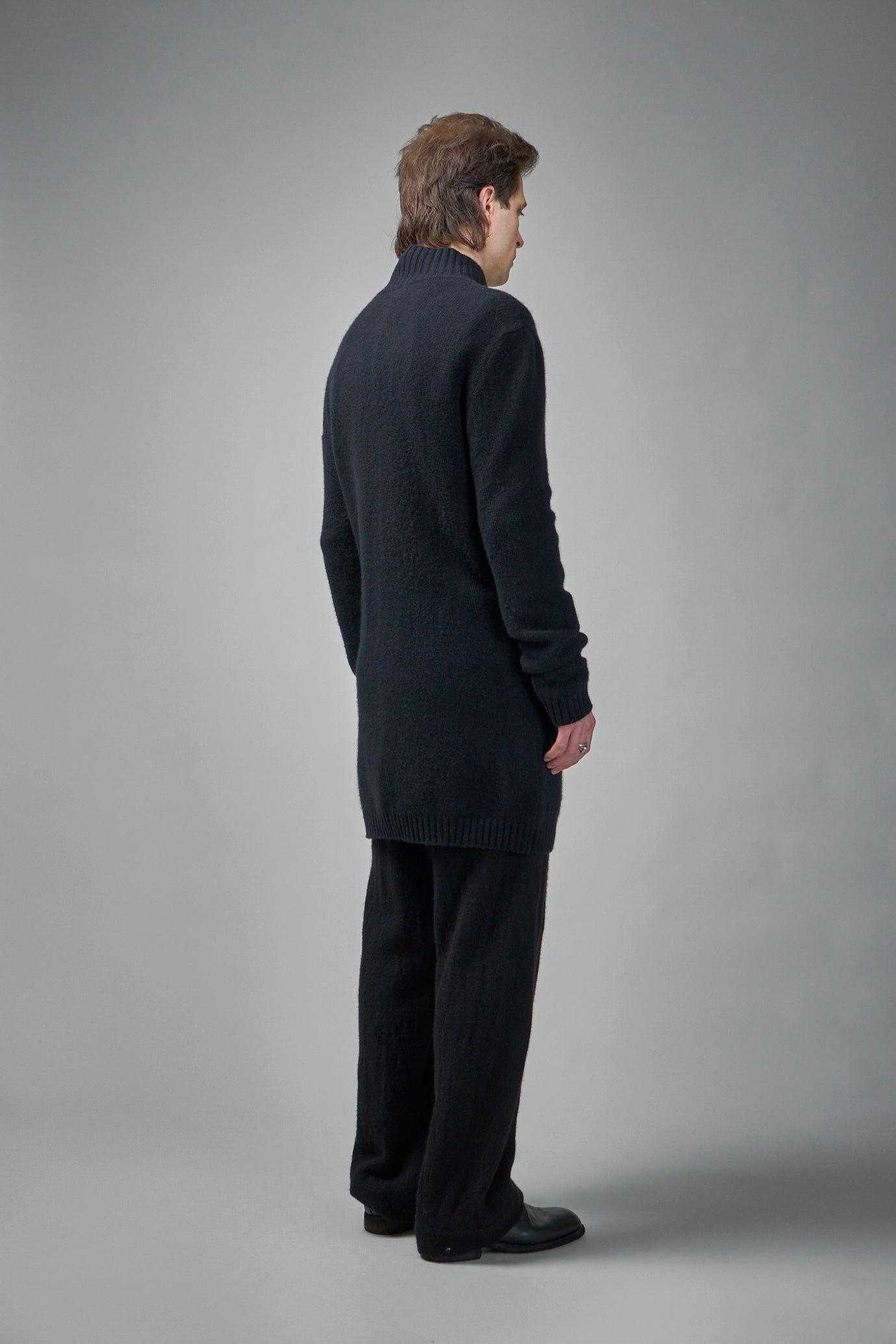EV7WK01 Handmade Pure Cariaggi Yarn Cashmere Long Knit Cardigan