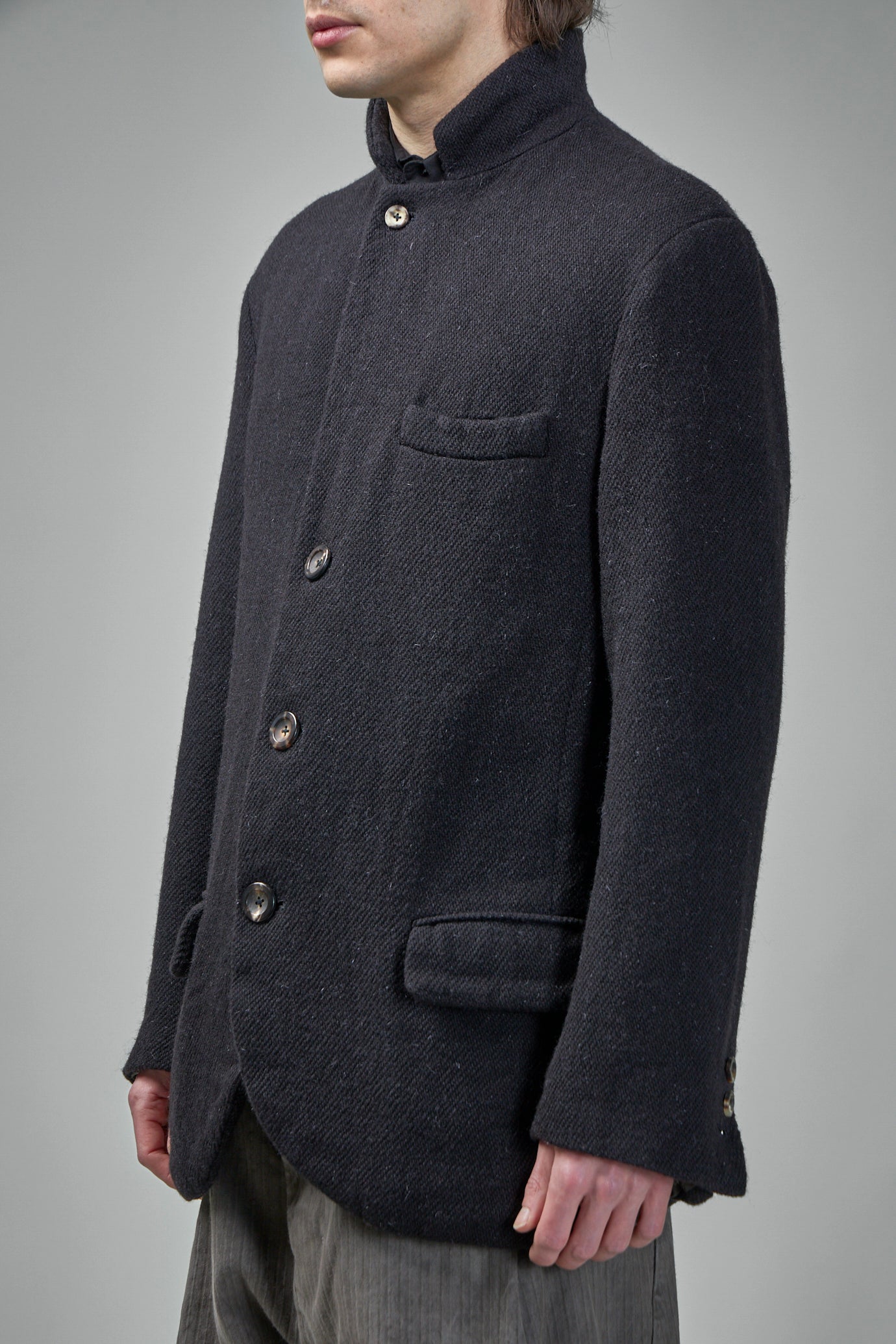 EV8J05 Handmade Extended Length Single-Breasted 3 Button Jacket