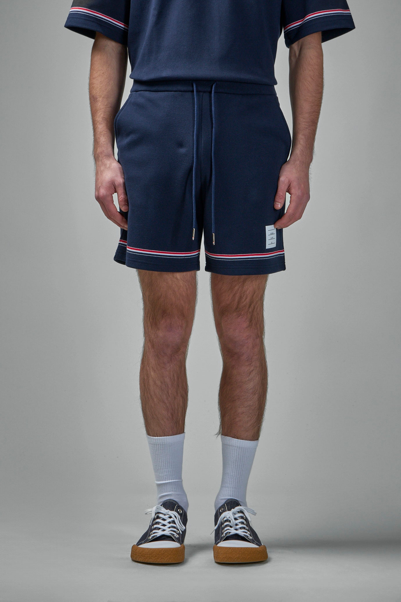Mittellange Shorts aus Baumwoll-Interlock