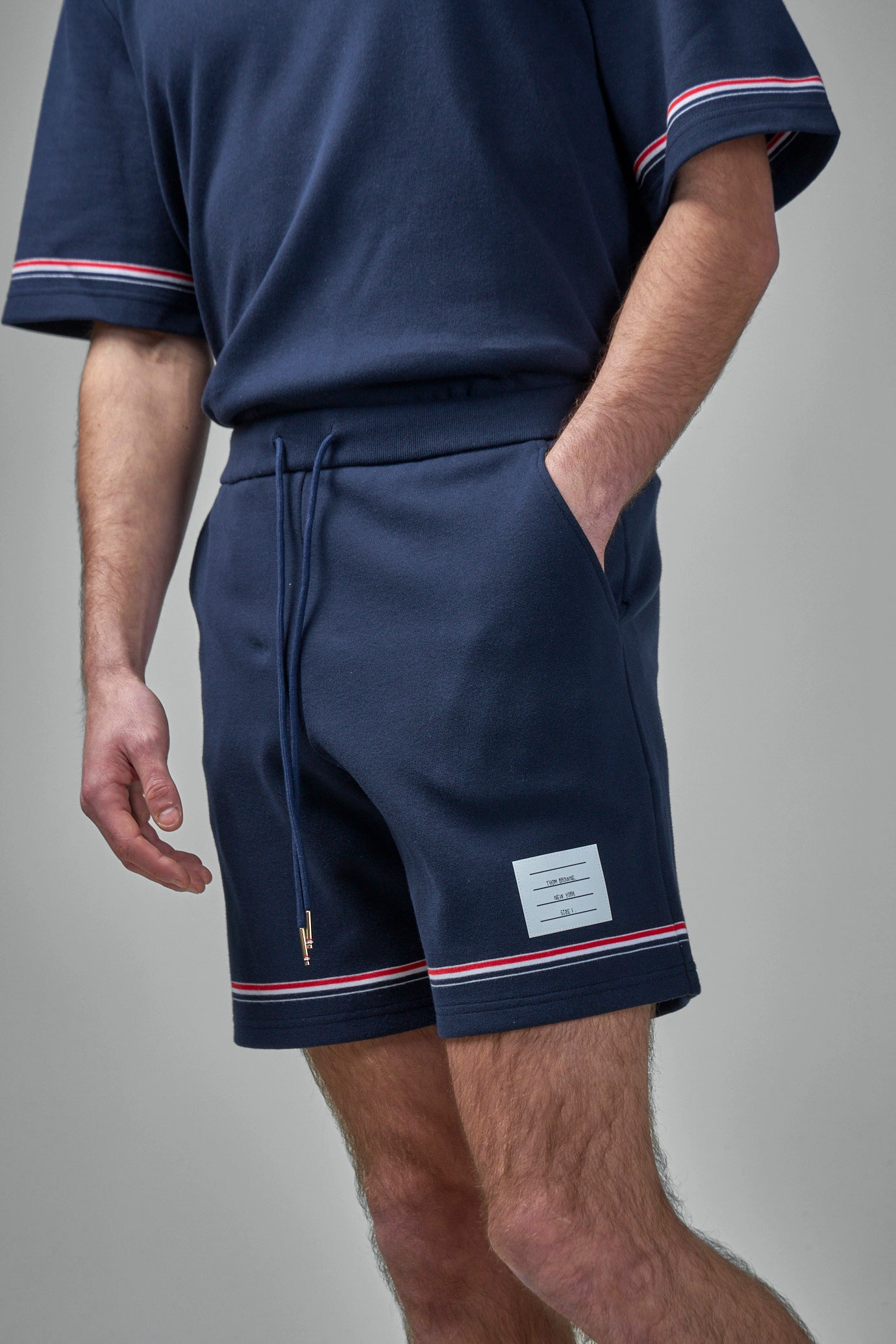 Mittellange Shorts aus Baumwoll-Interlock