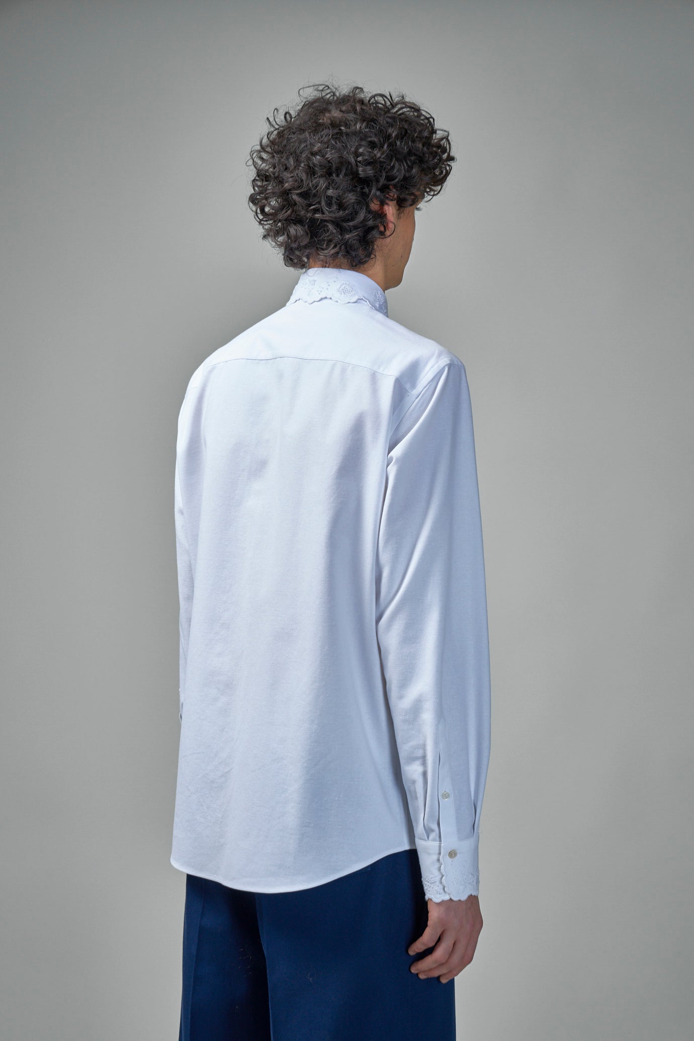 Oxford Shirt with Camicia Maniche Lunghe Embroideries