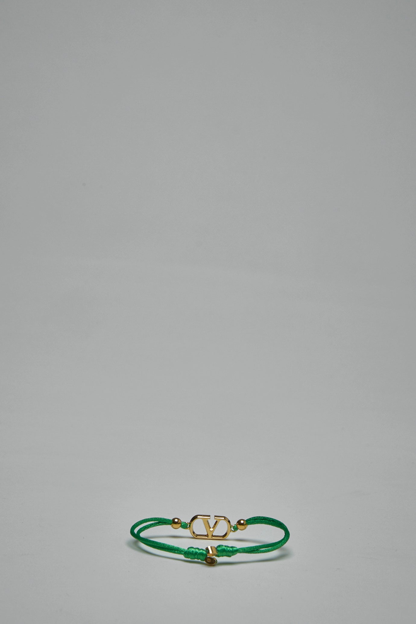 V-Logo Signature Cotton Bracelet green, gold