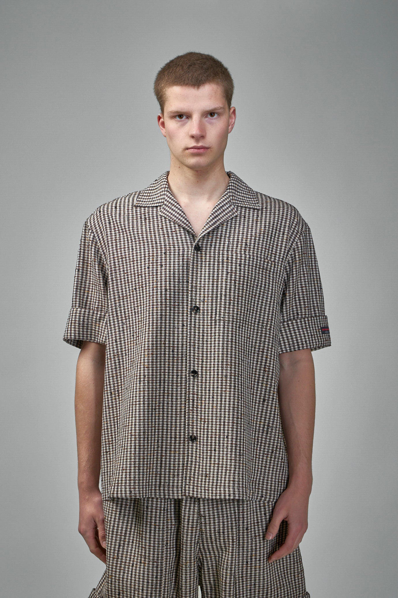 Knotted Viscose Check Shirt
