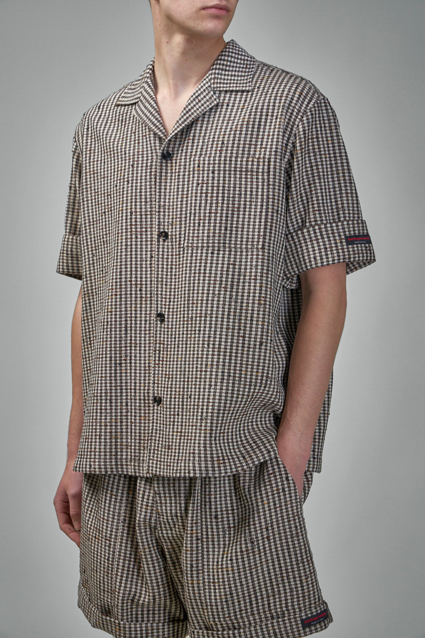 Knotted Viscose Check Shirt