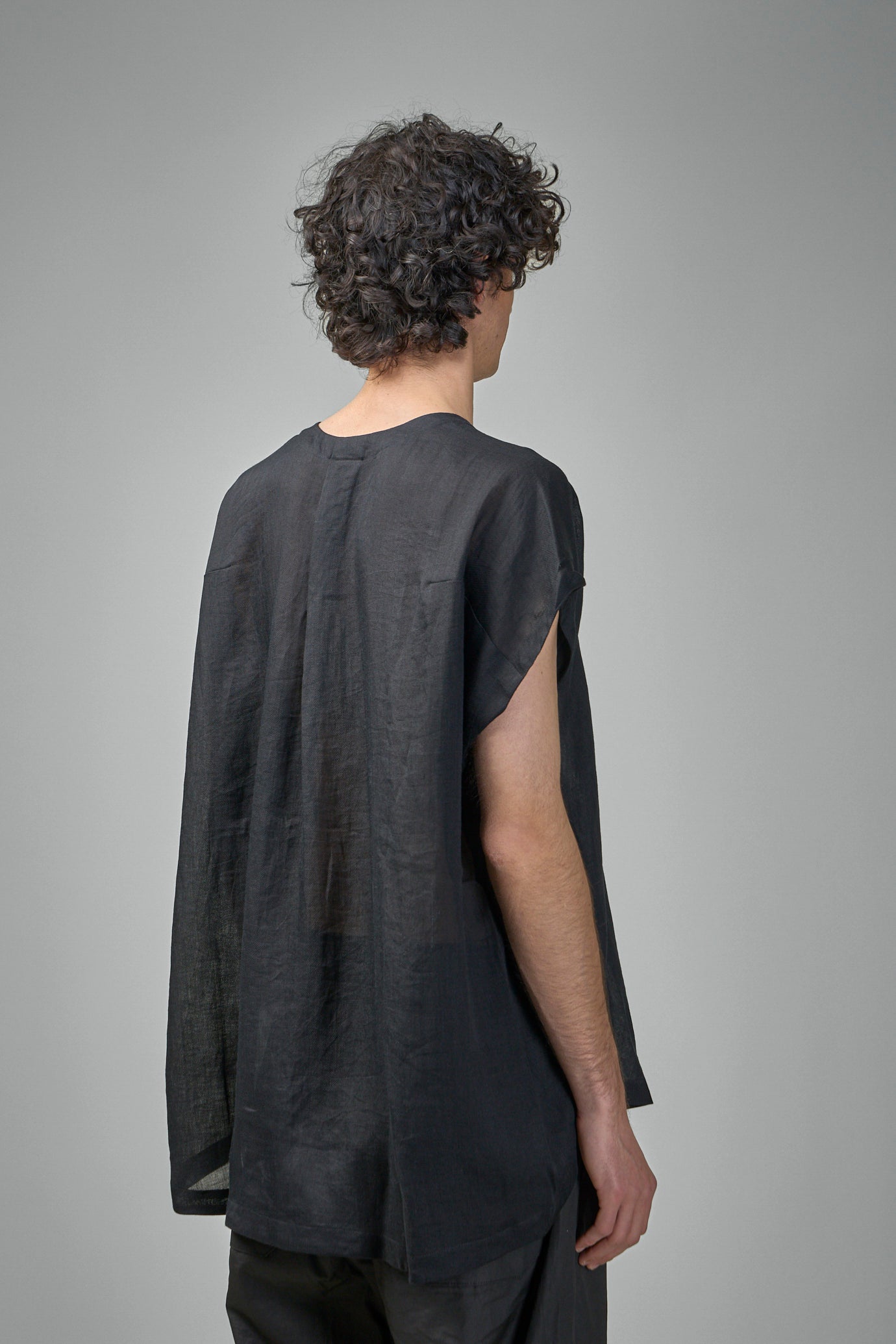 SHIRT#104 Sleeveless V-Neck Shirt Fine Cavalry Twill