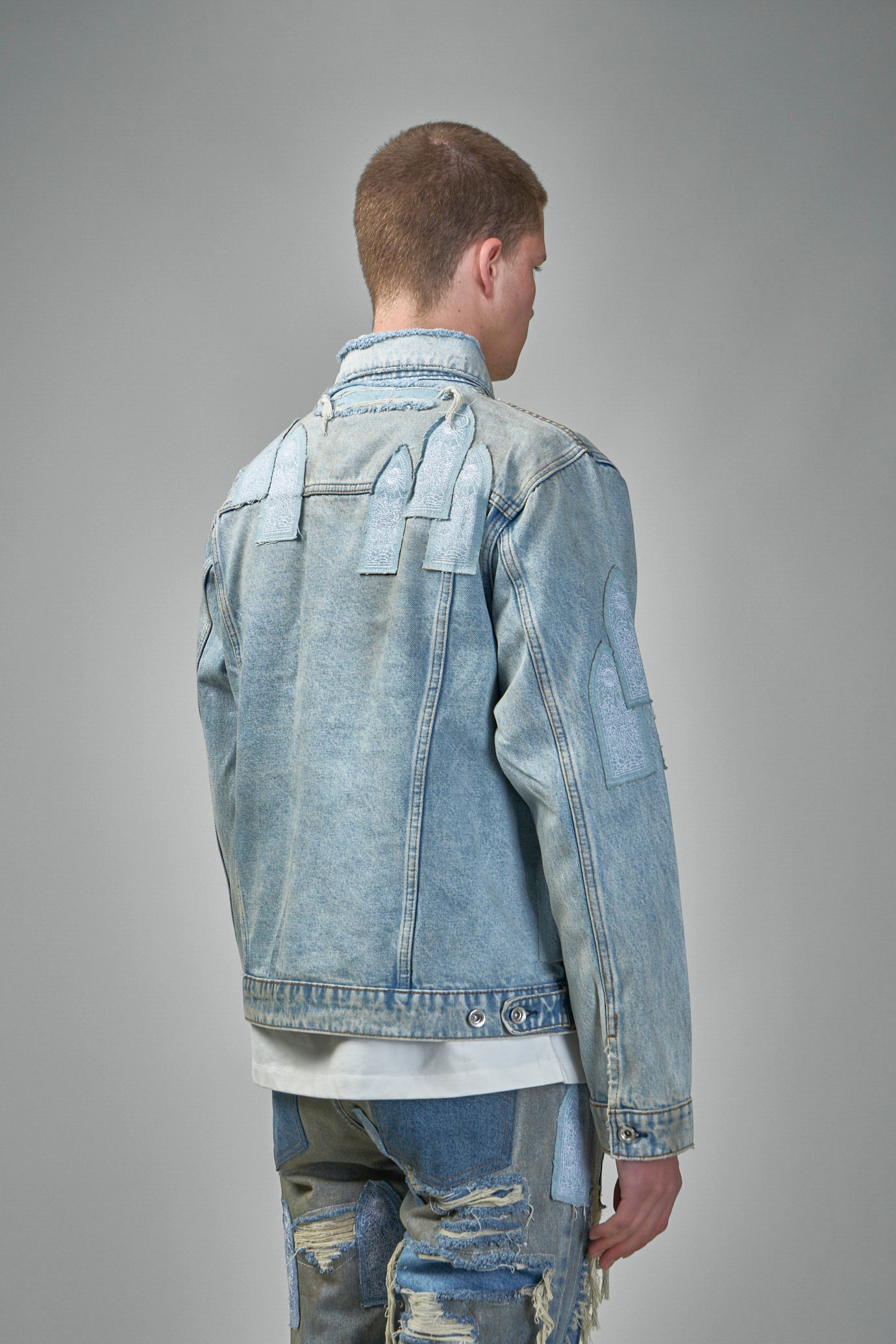 Patched Arch Denim Jacket