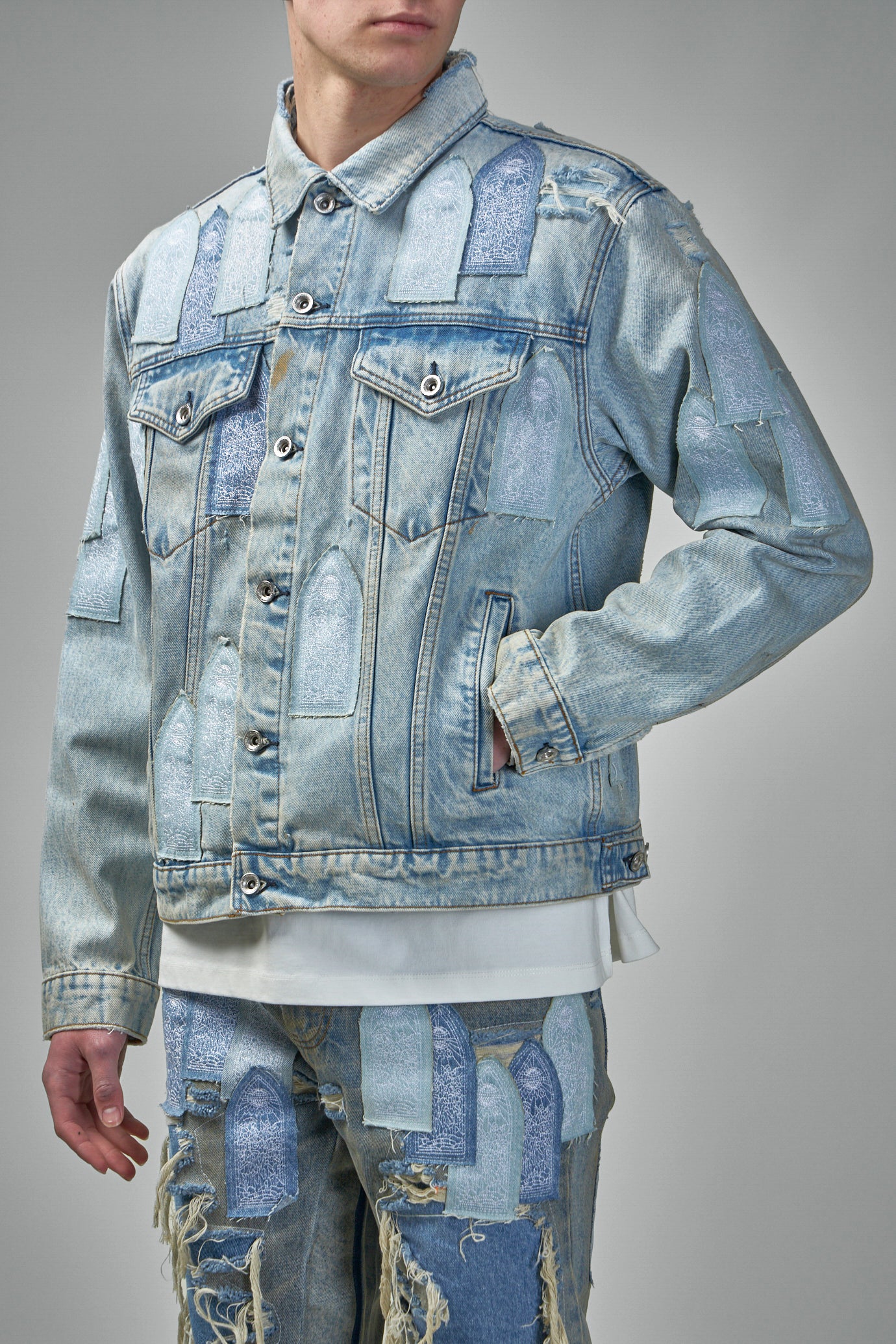 Patched Arch Denim Jacket