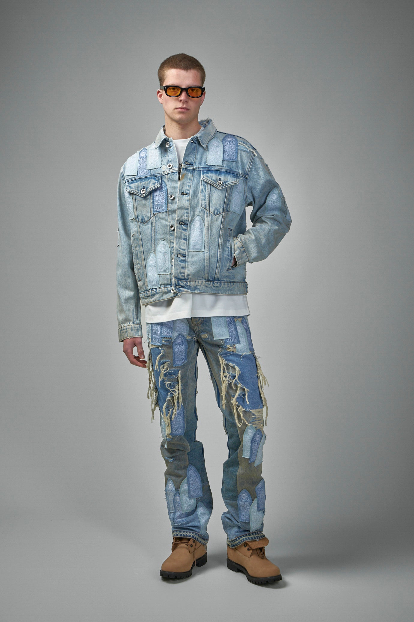 Patched Arch Denim Jacket