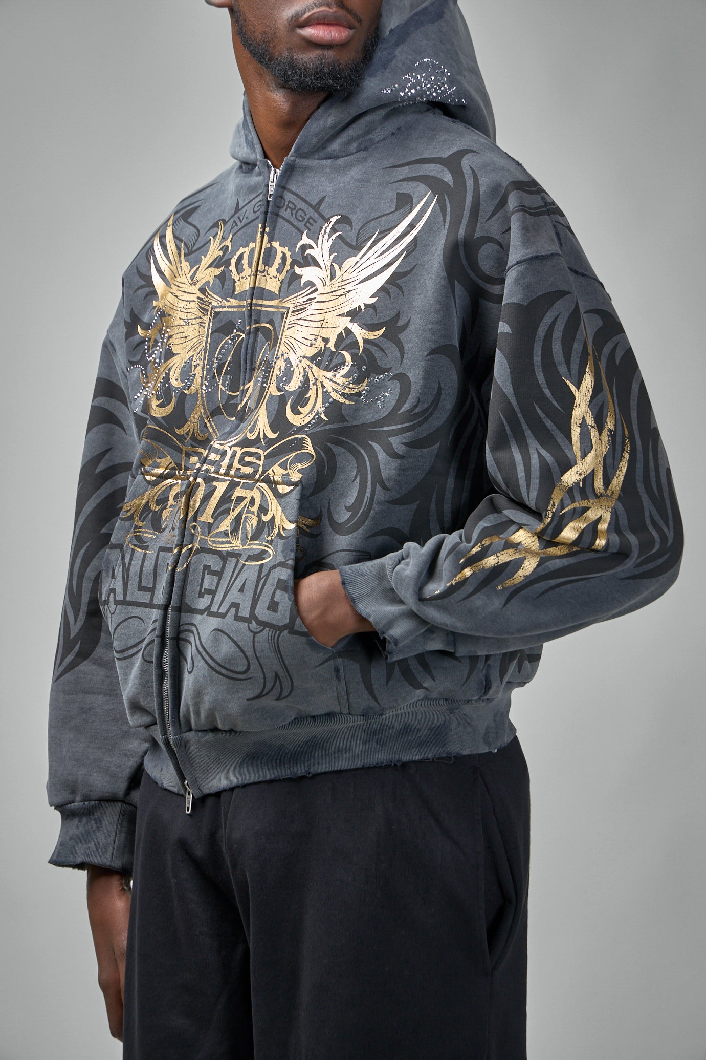 Tacky Gold Zip-Up Hoodie Regular Fit