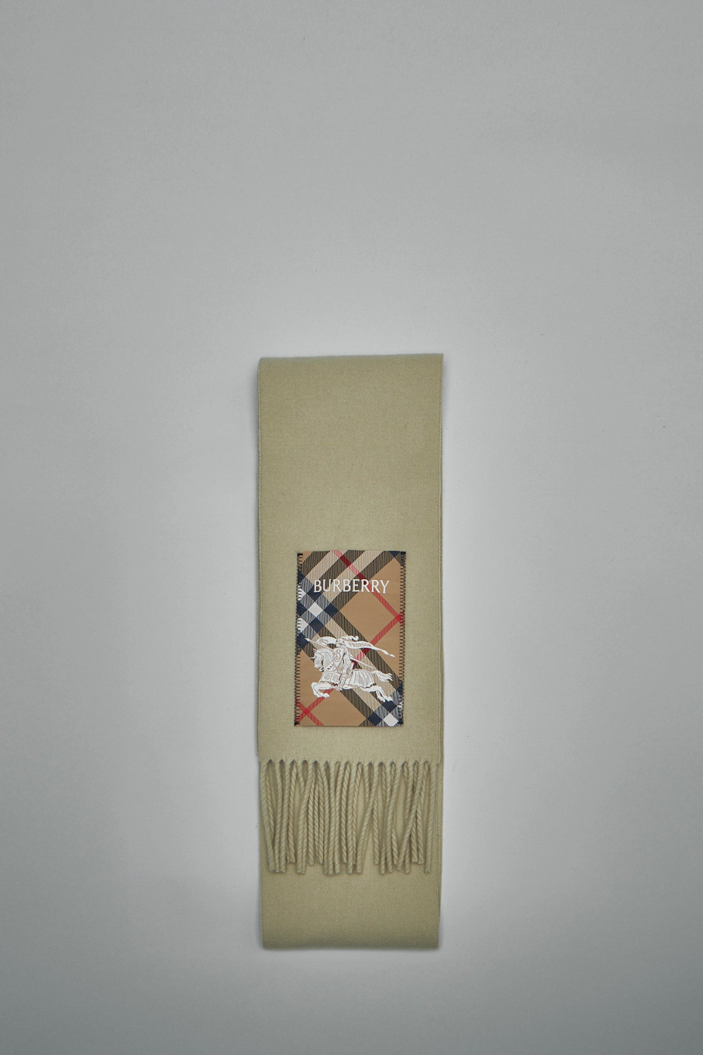 Check Label Cashmere Scarf