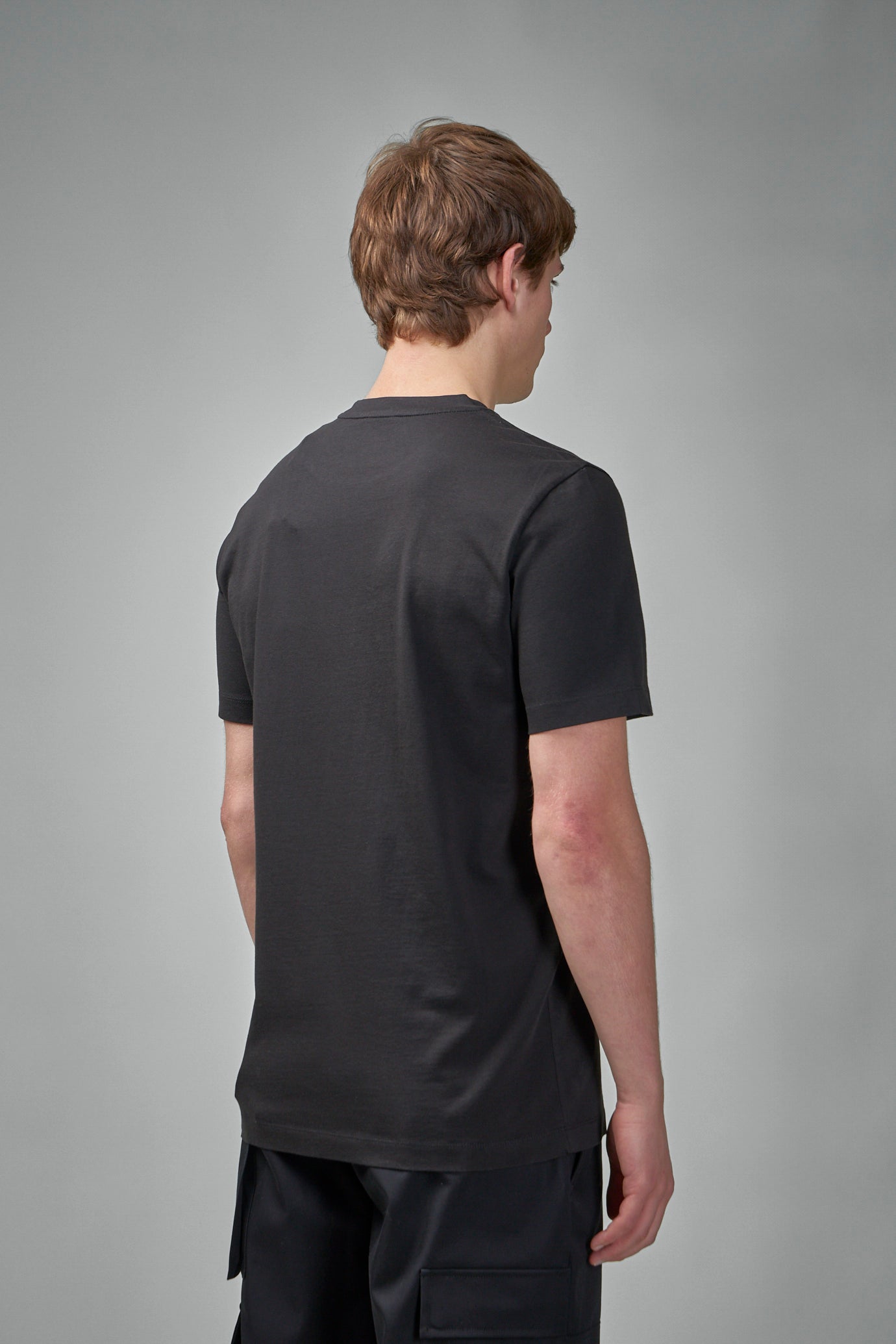 Flocked Logo Cotton T-Shirt