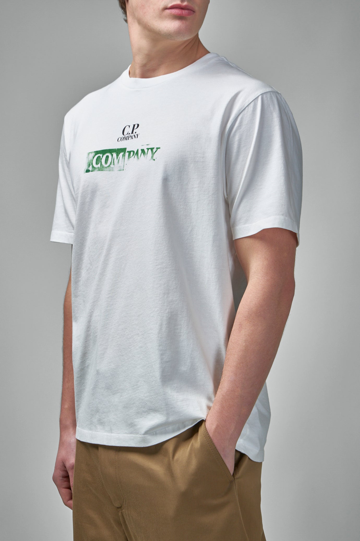 30/1 Jersey-T-Shirt mit verschwommenem Logo
