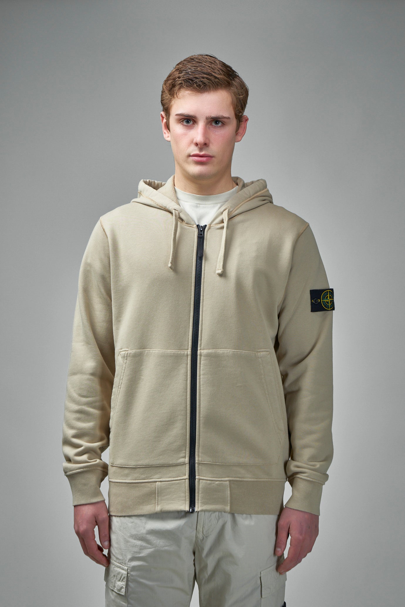Kapuzenpullover mit Reißverschluss und Kompass