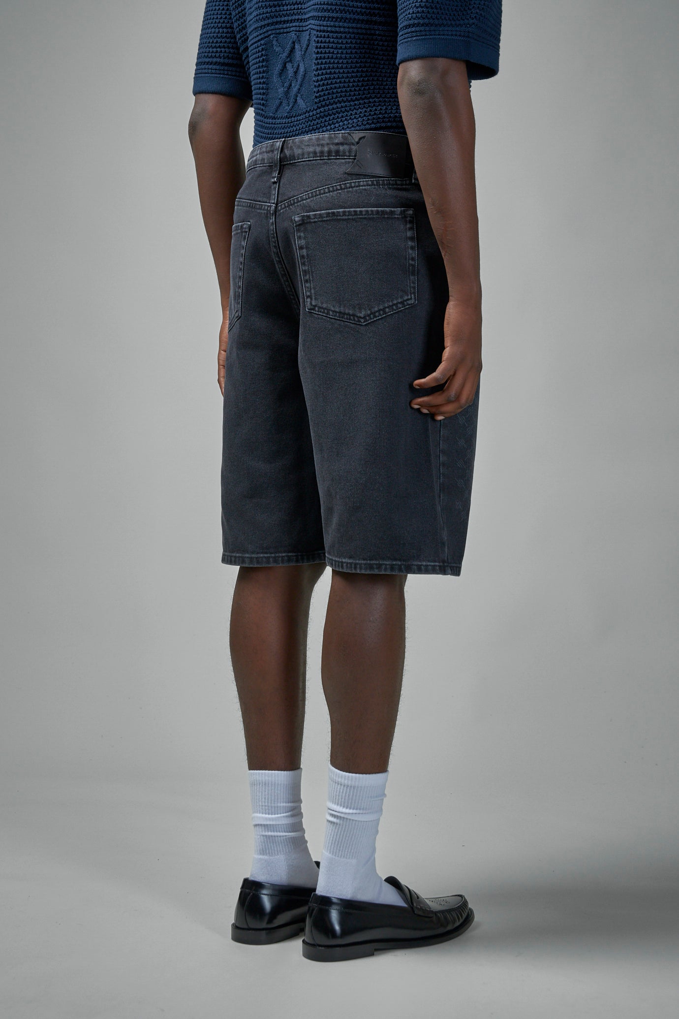 Laser Monogram Denim Shorts