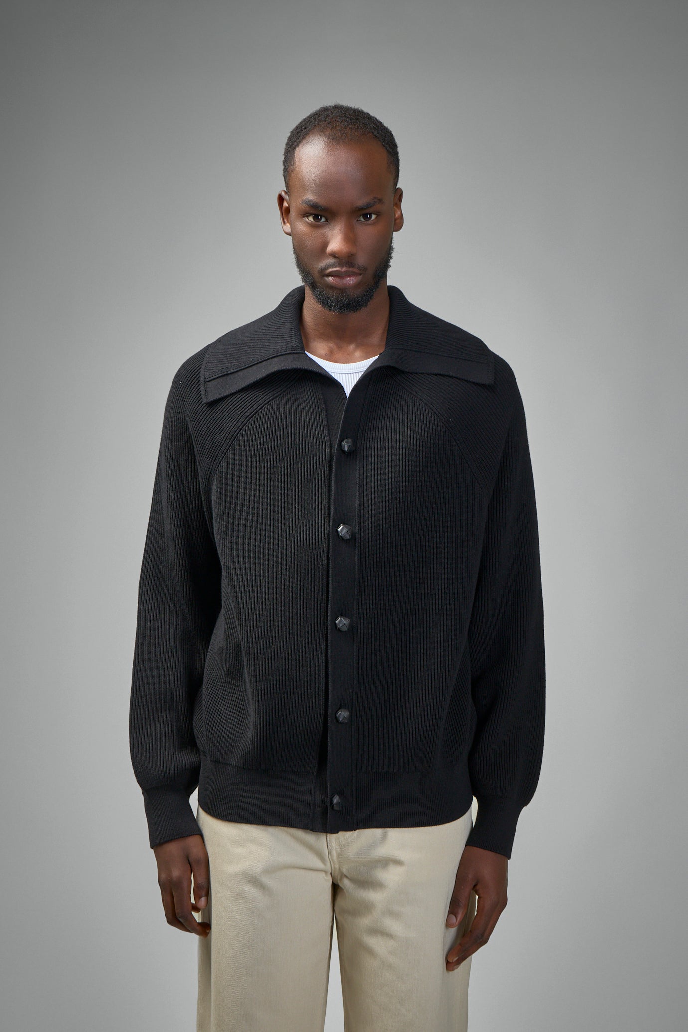 Cotton English Rib Cardigan
